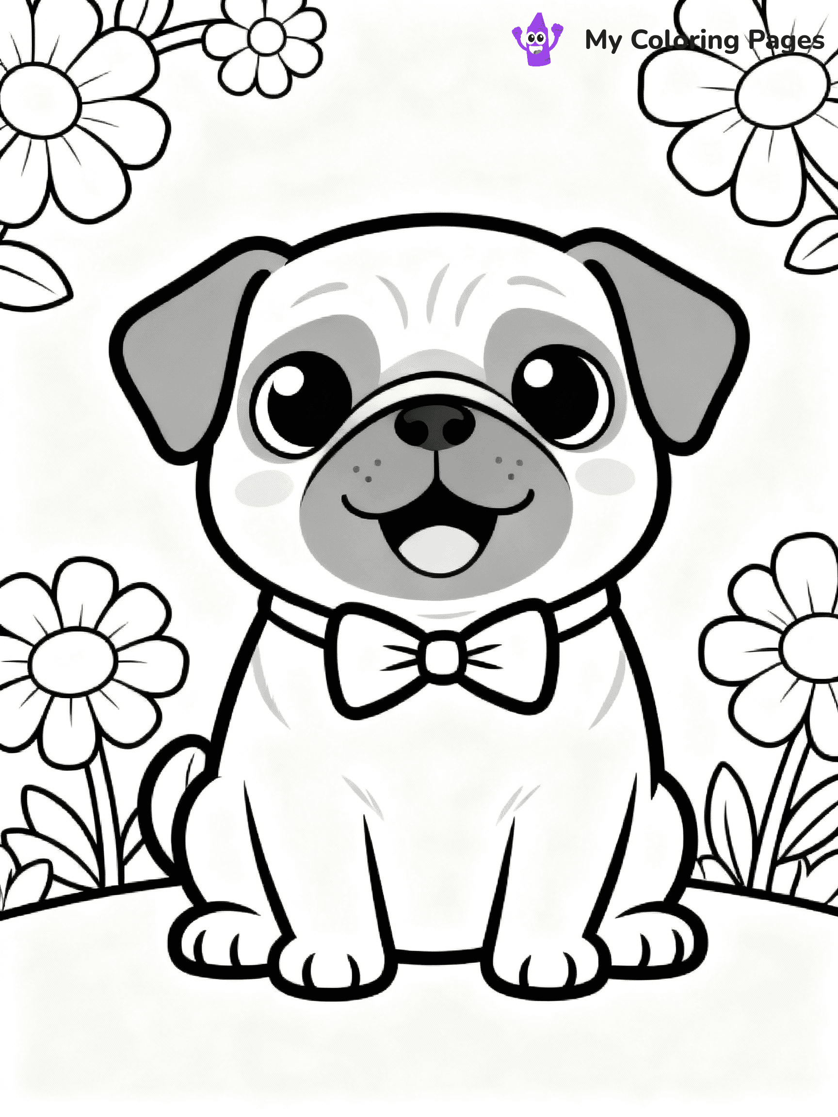 Pug Coloring Pages - 36