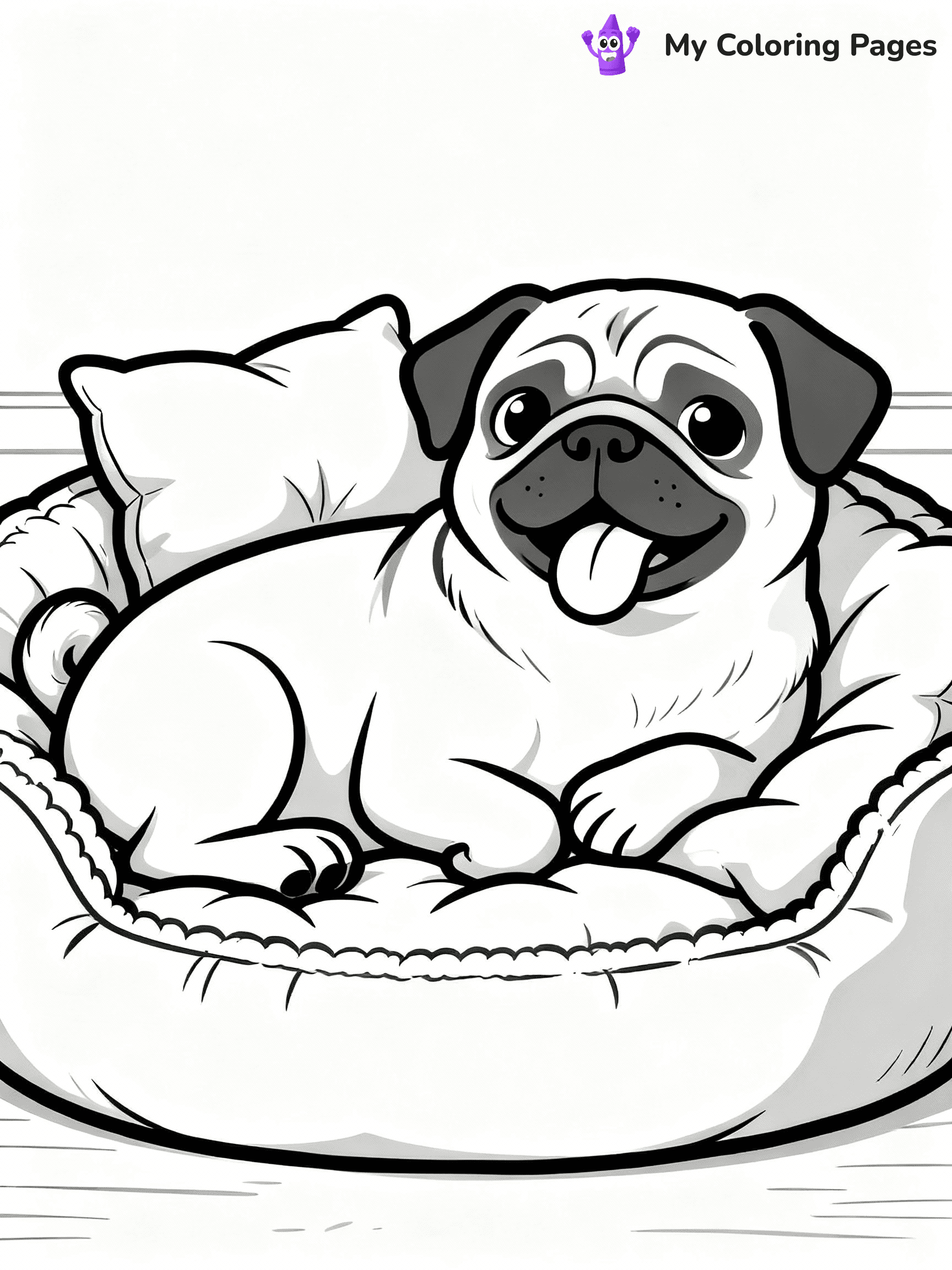 Pug Coloring Pages - 34