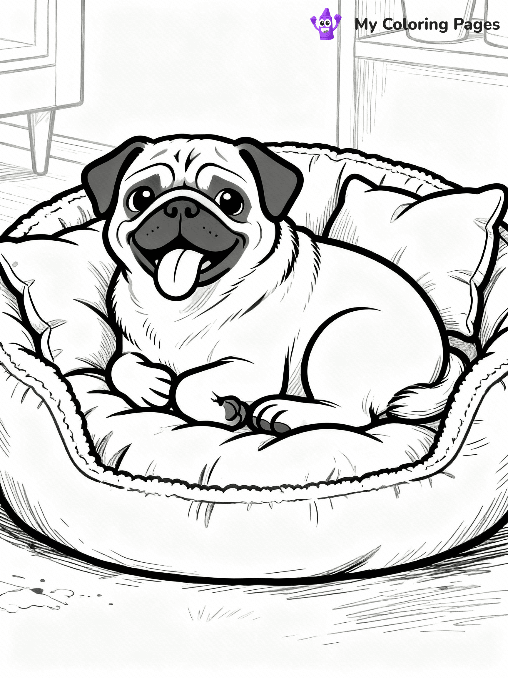 Pug Coloring Pages - 33