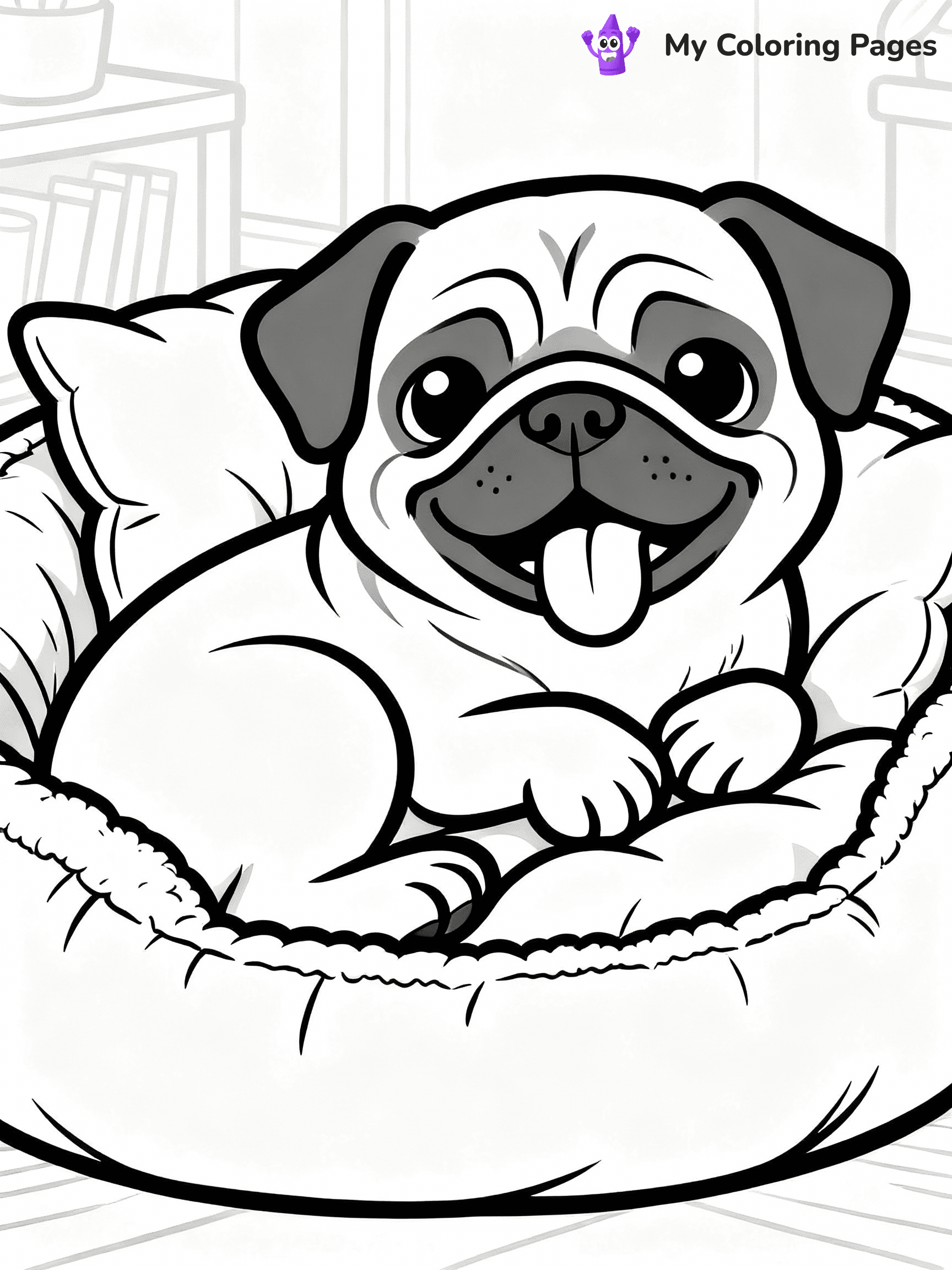 Pug Coloring Pages - 32