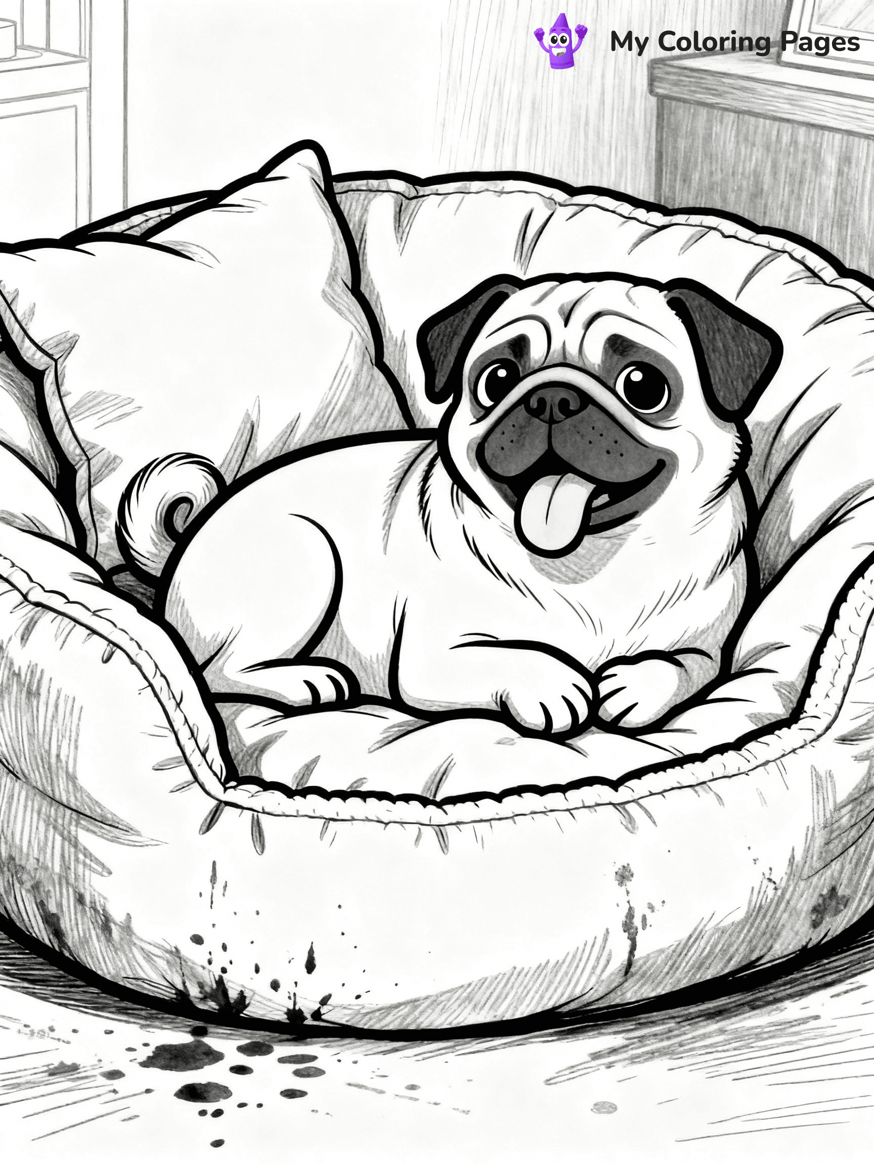 Pug Coloring Pages - 31