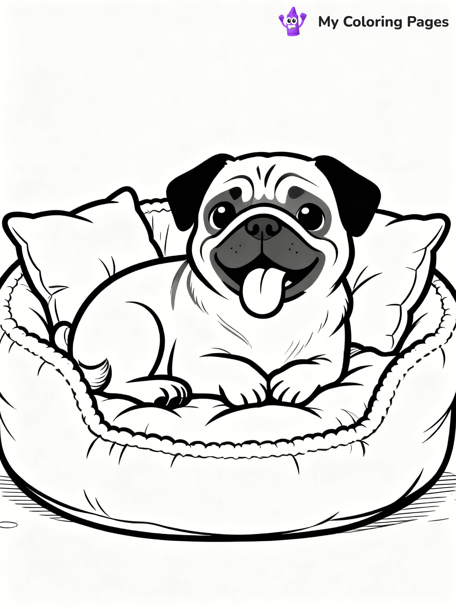 Pug Coloring Pages - 30