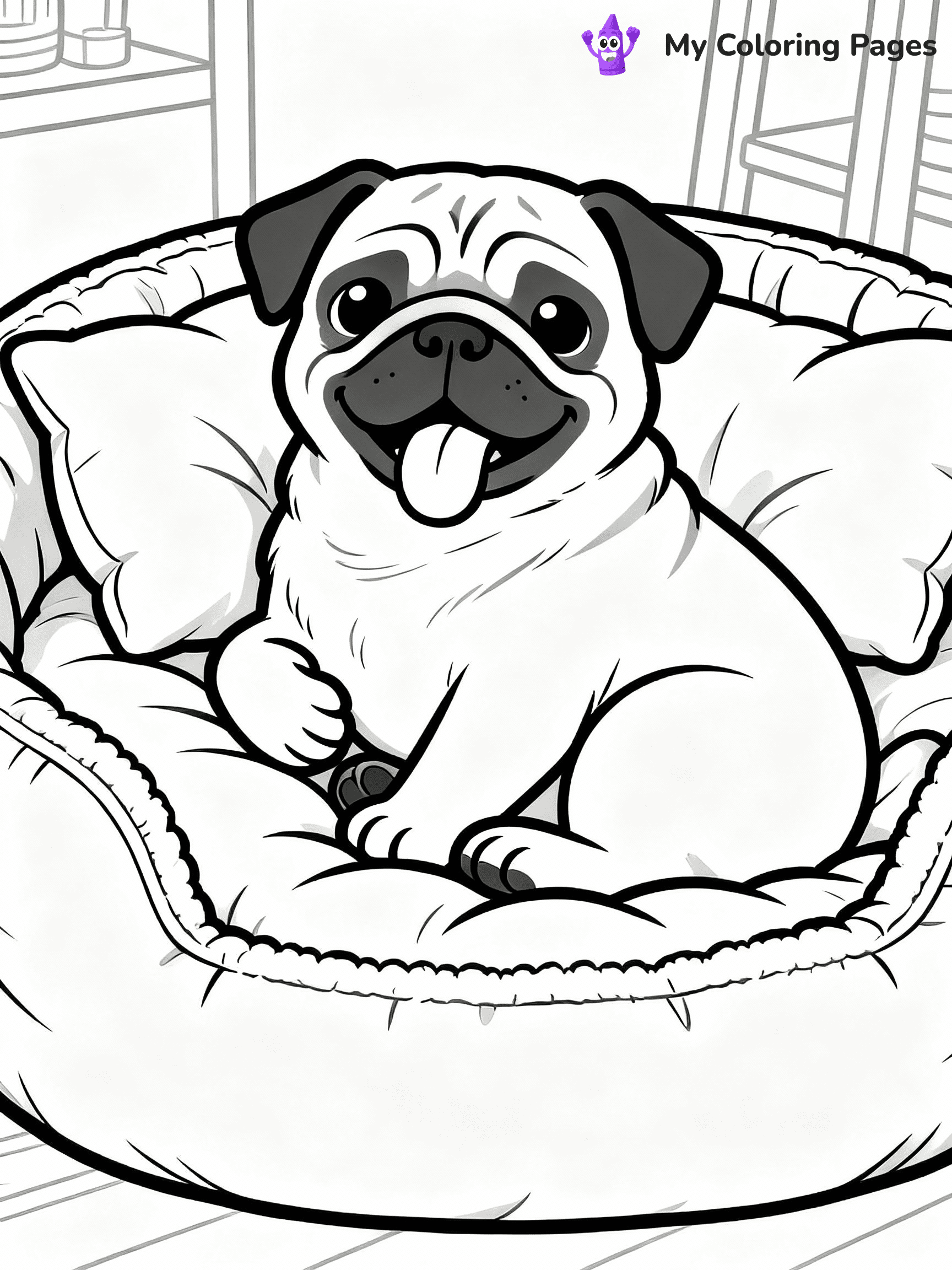 Pug Coloring Pages - 29