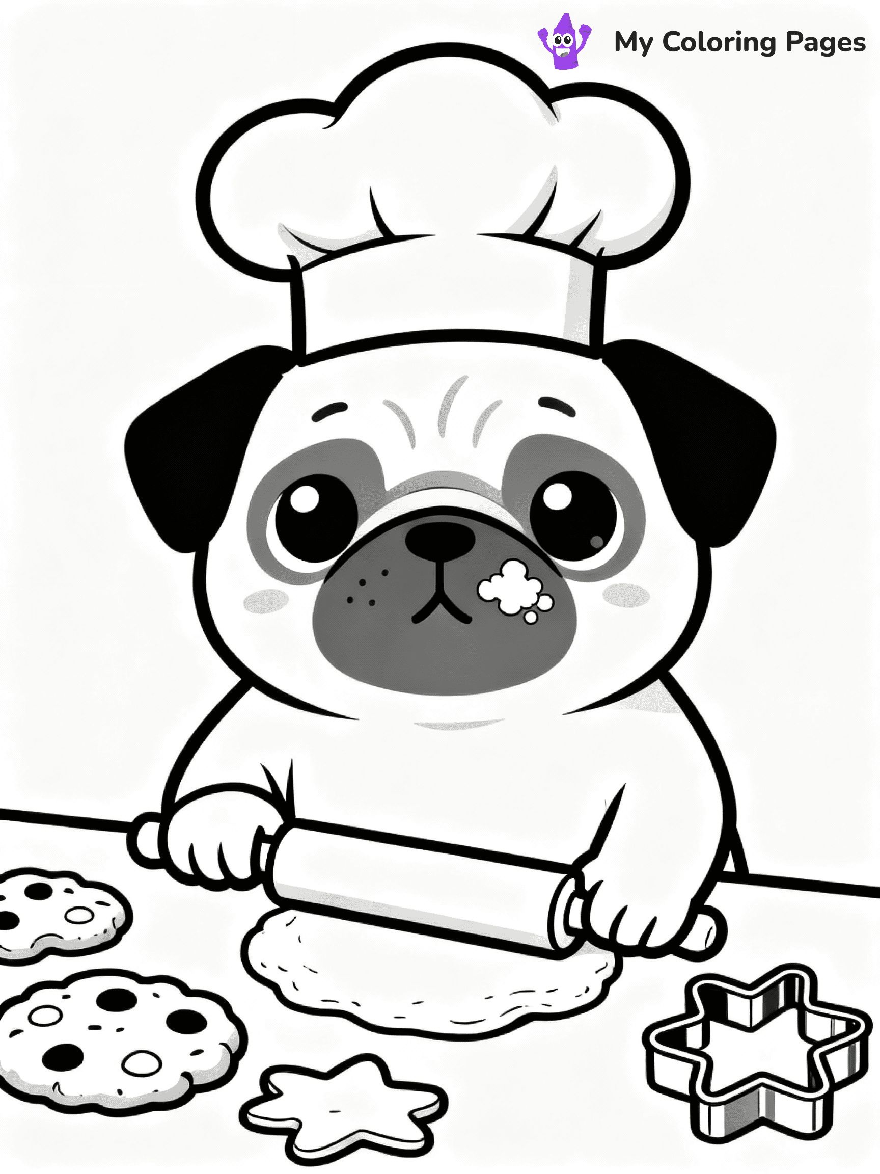 Pug Coloring Pages - 27