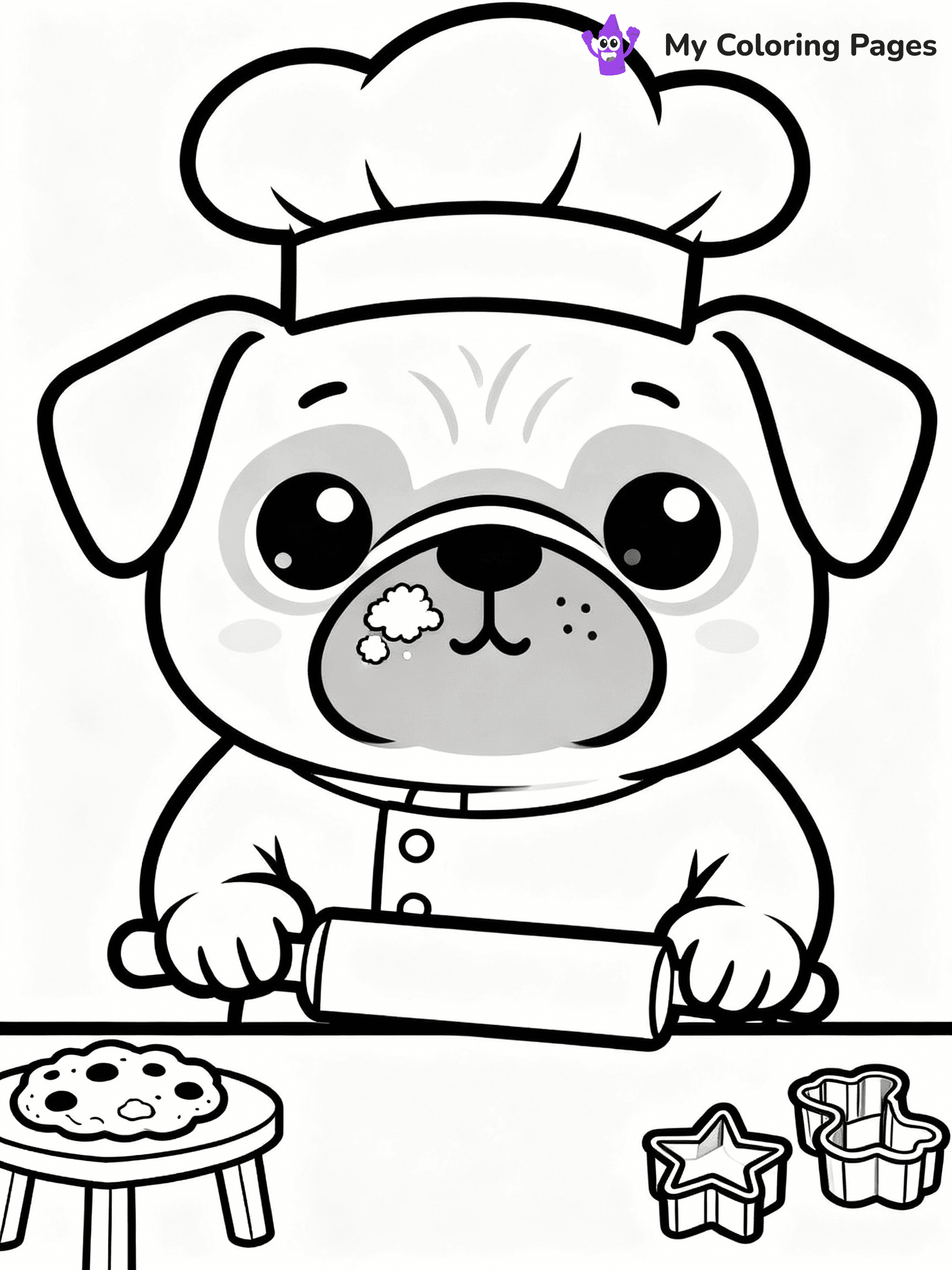 Pug Coloring Pages - 26