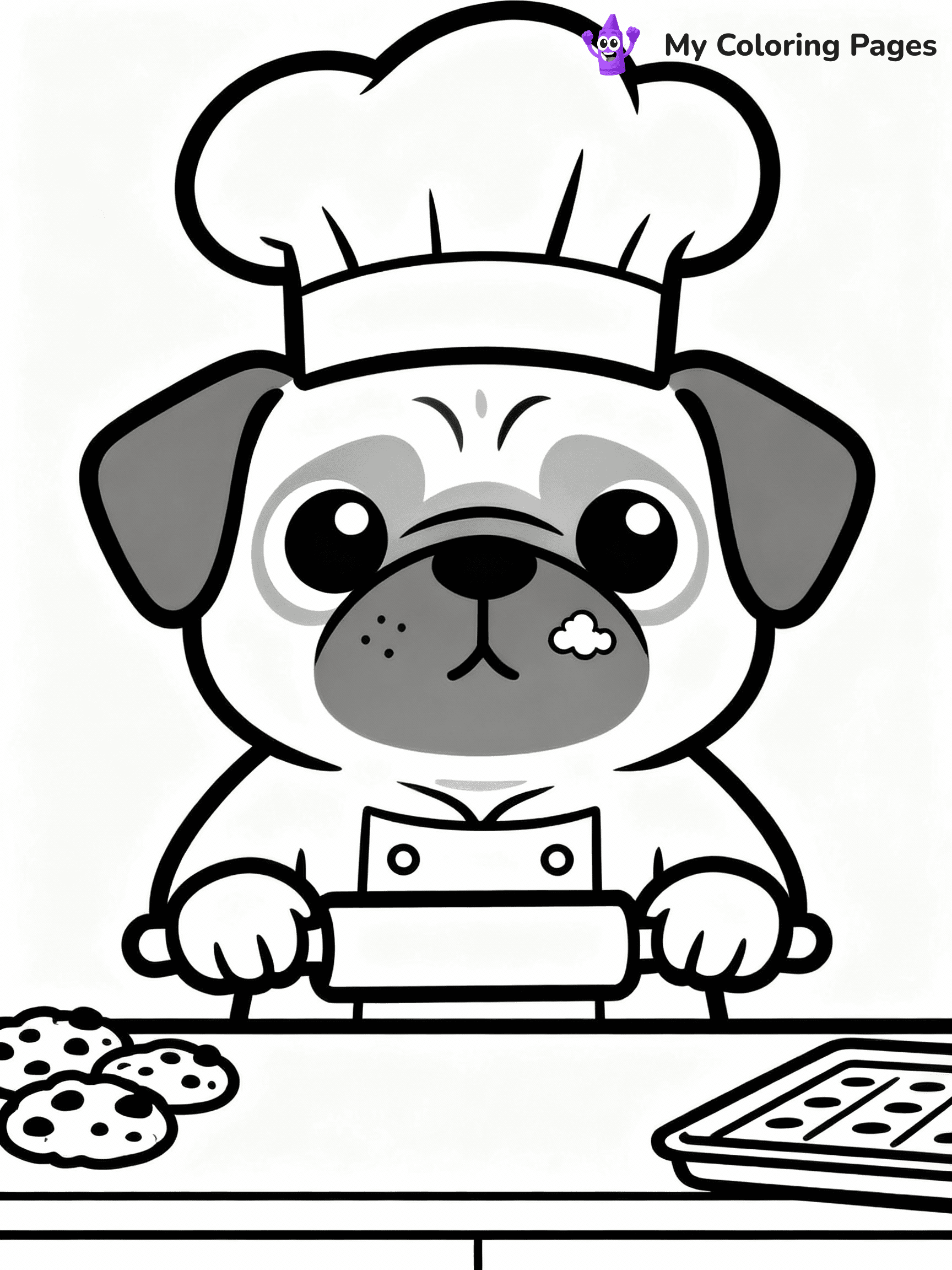 Pug Coloring Pages - 25