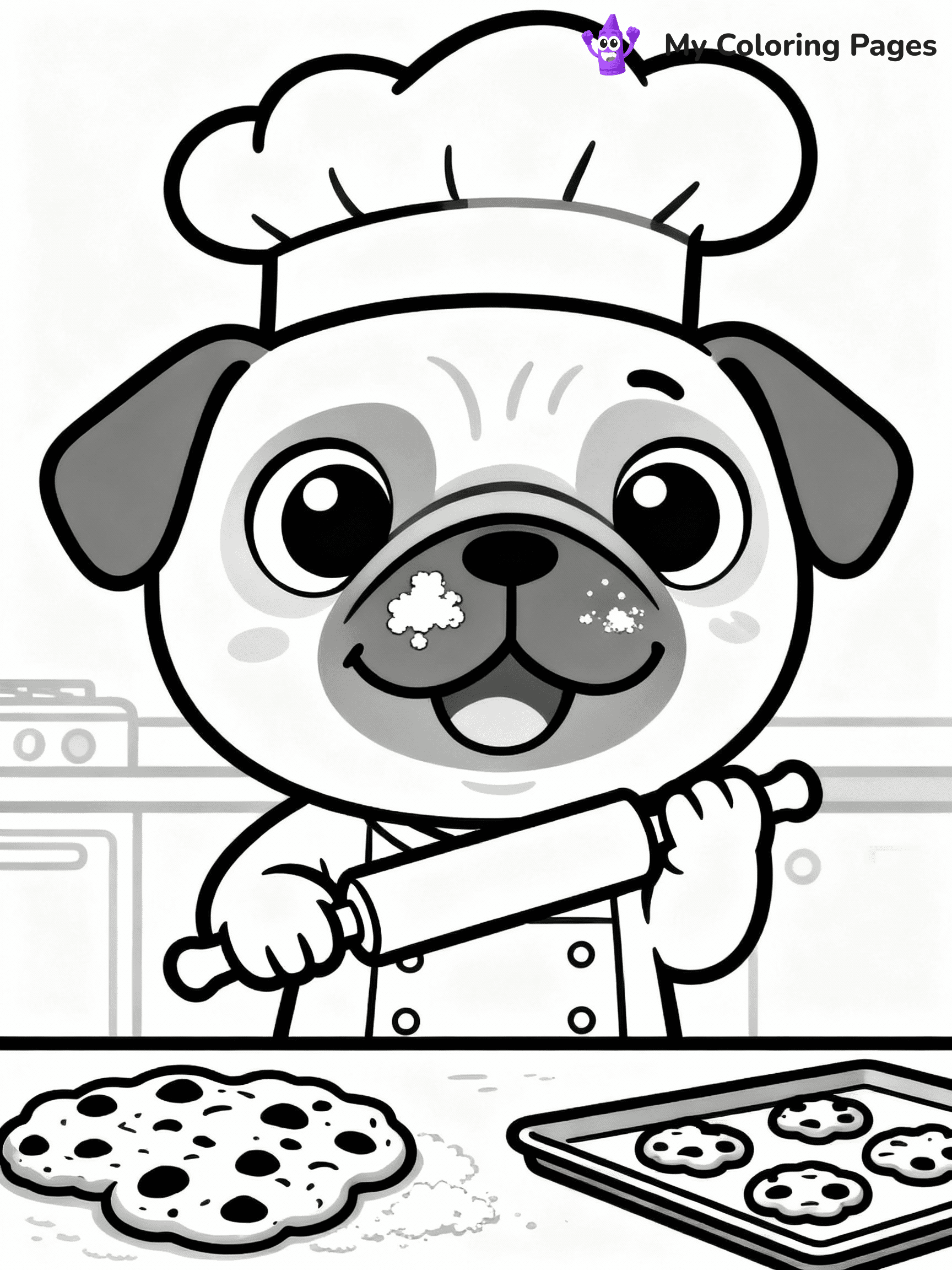 Pug Coloring Pages - 22