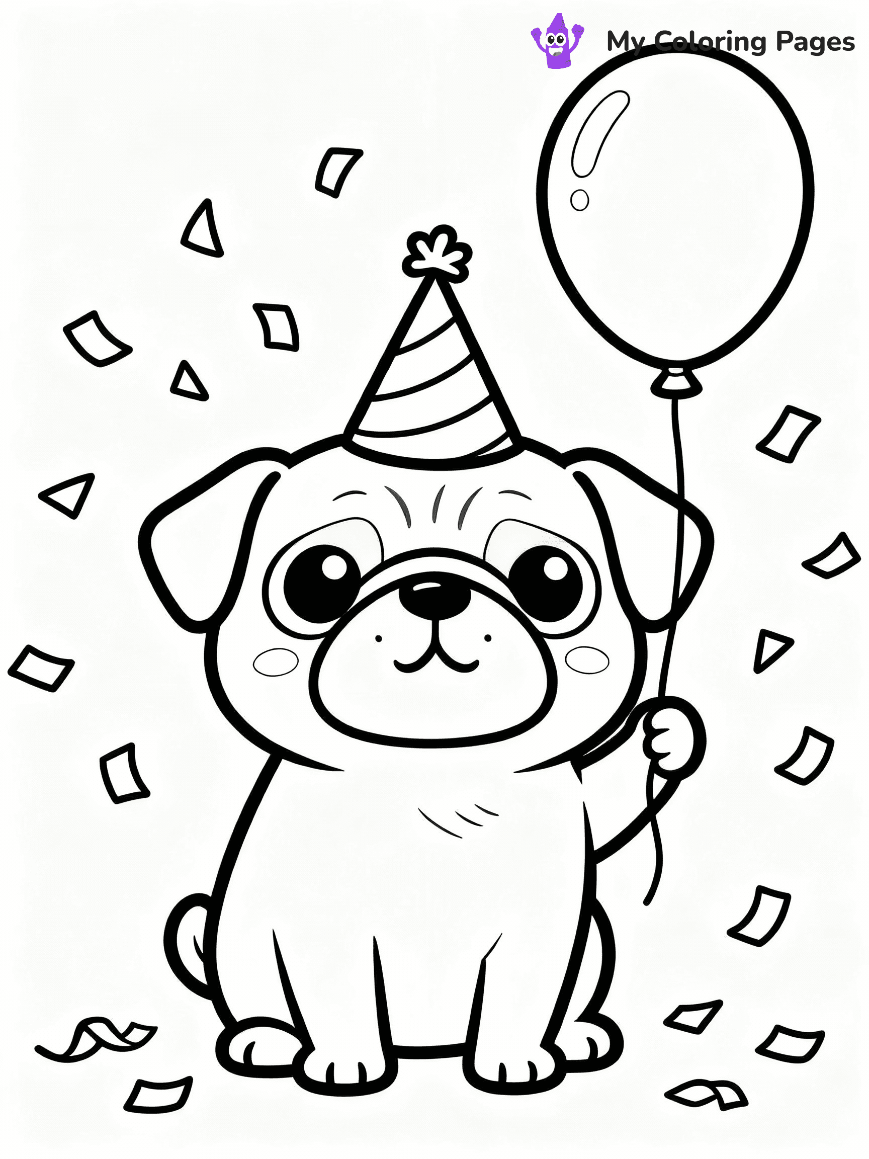 Pug Coloring Pages - 13