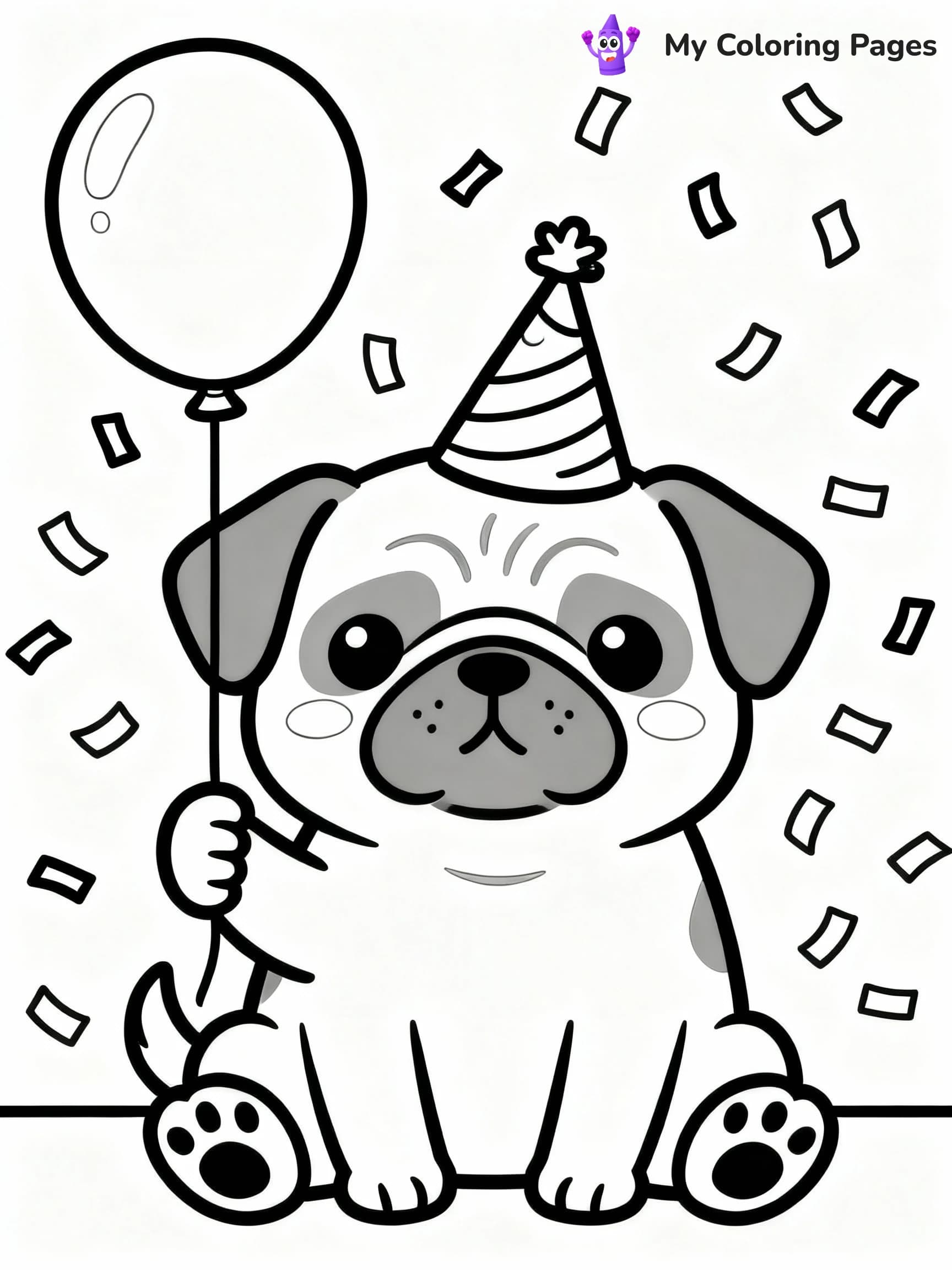 Pug Coloring Pages - 8