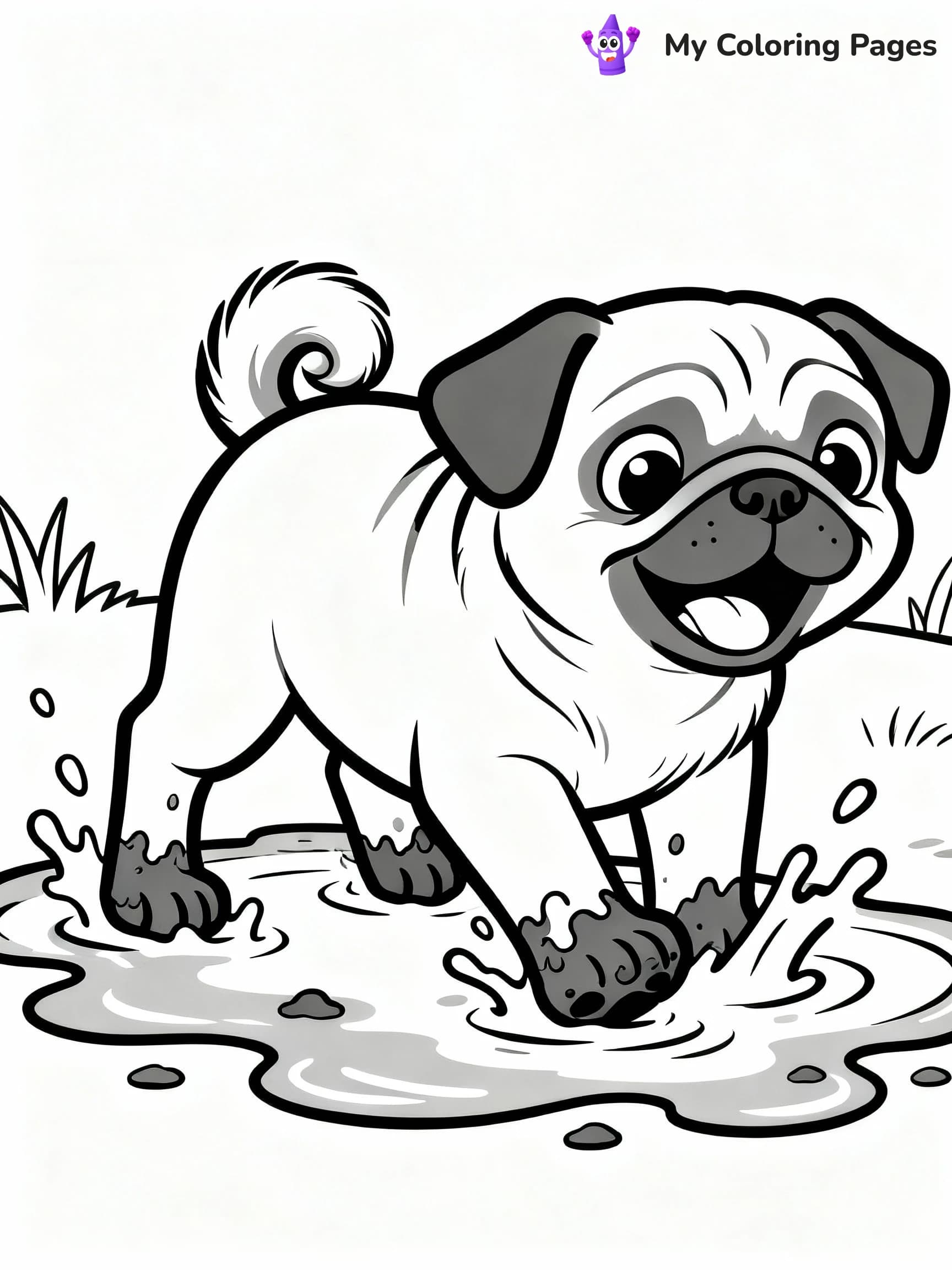 Pug Coloring Pages - 7