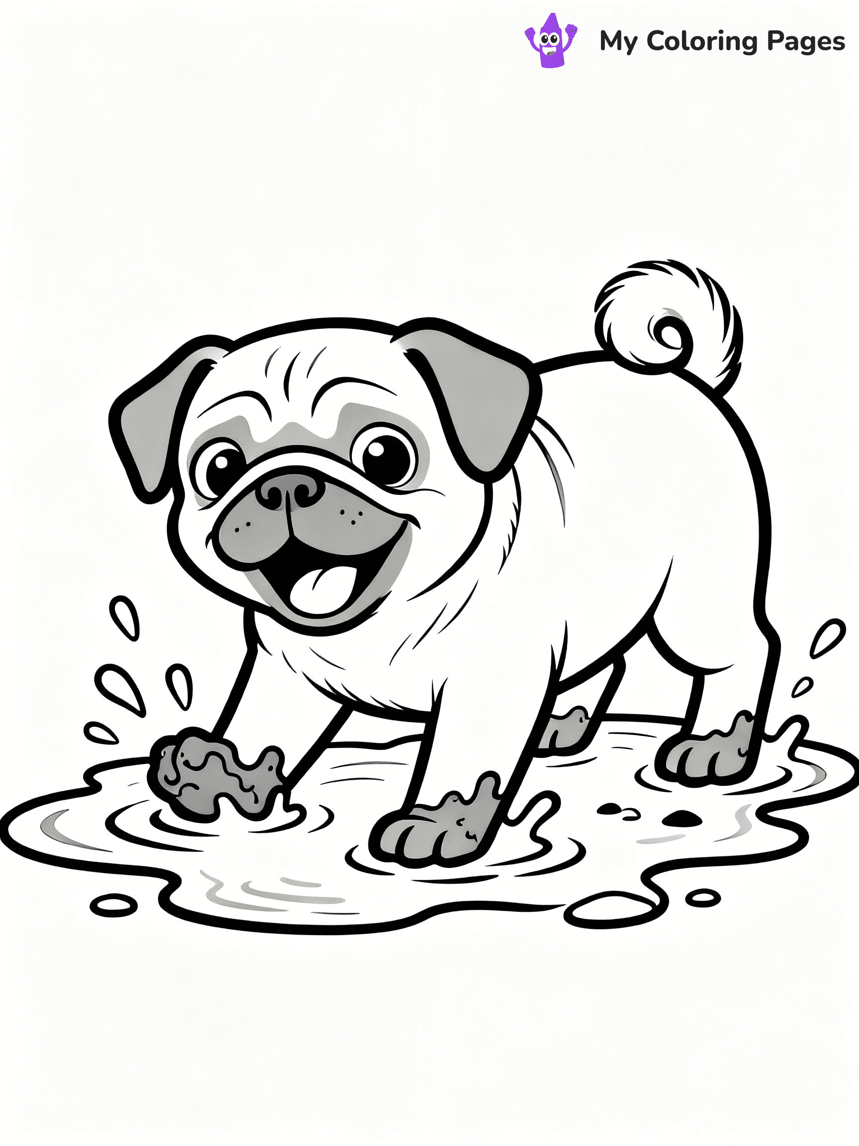 Pug Coloring Pages - 6