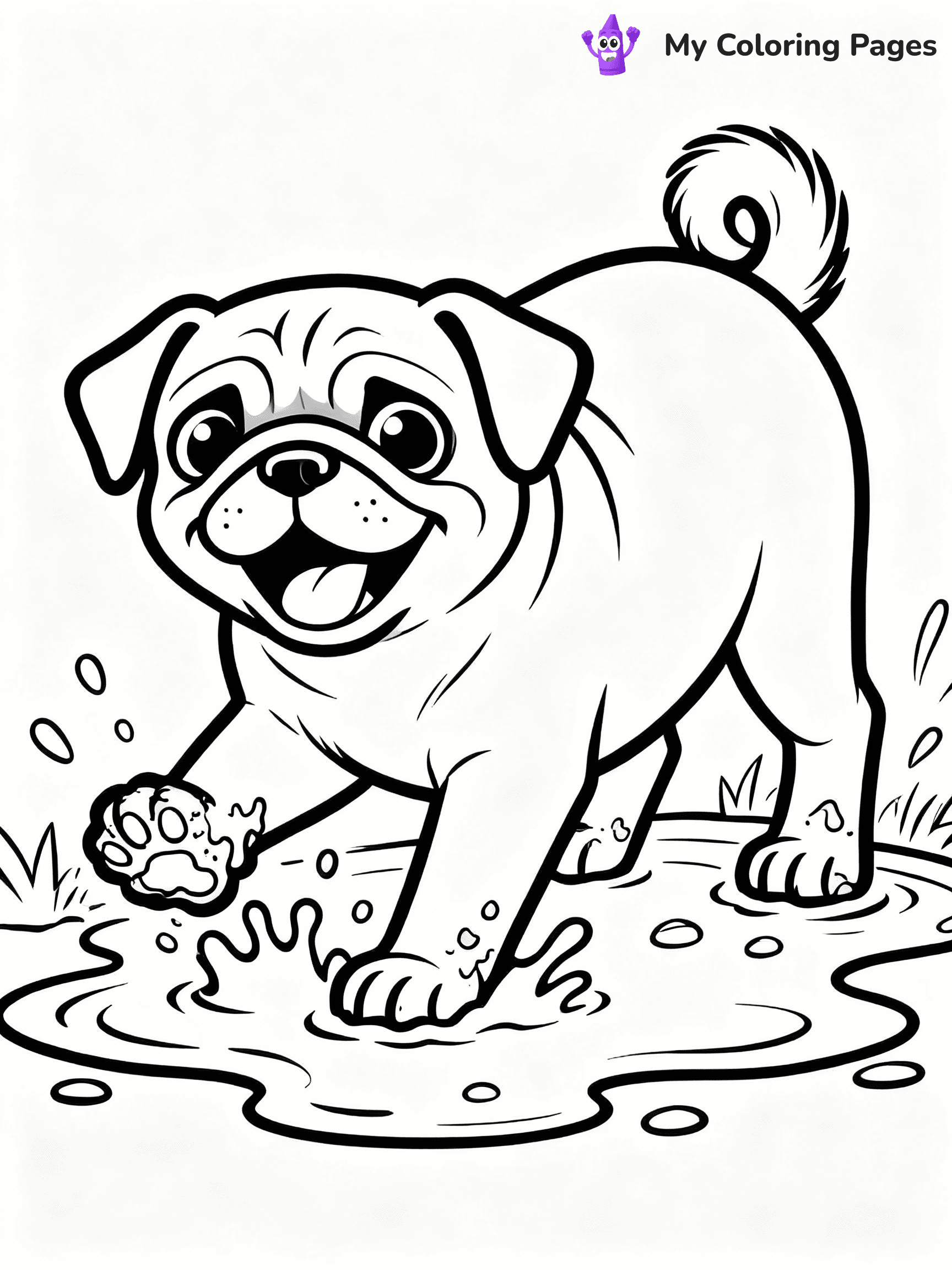 Pug Coloring Pages - 5