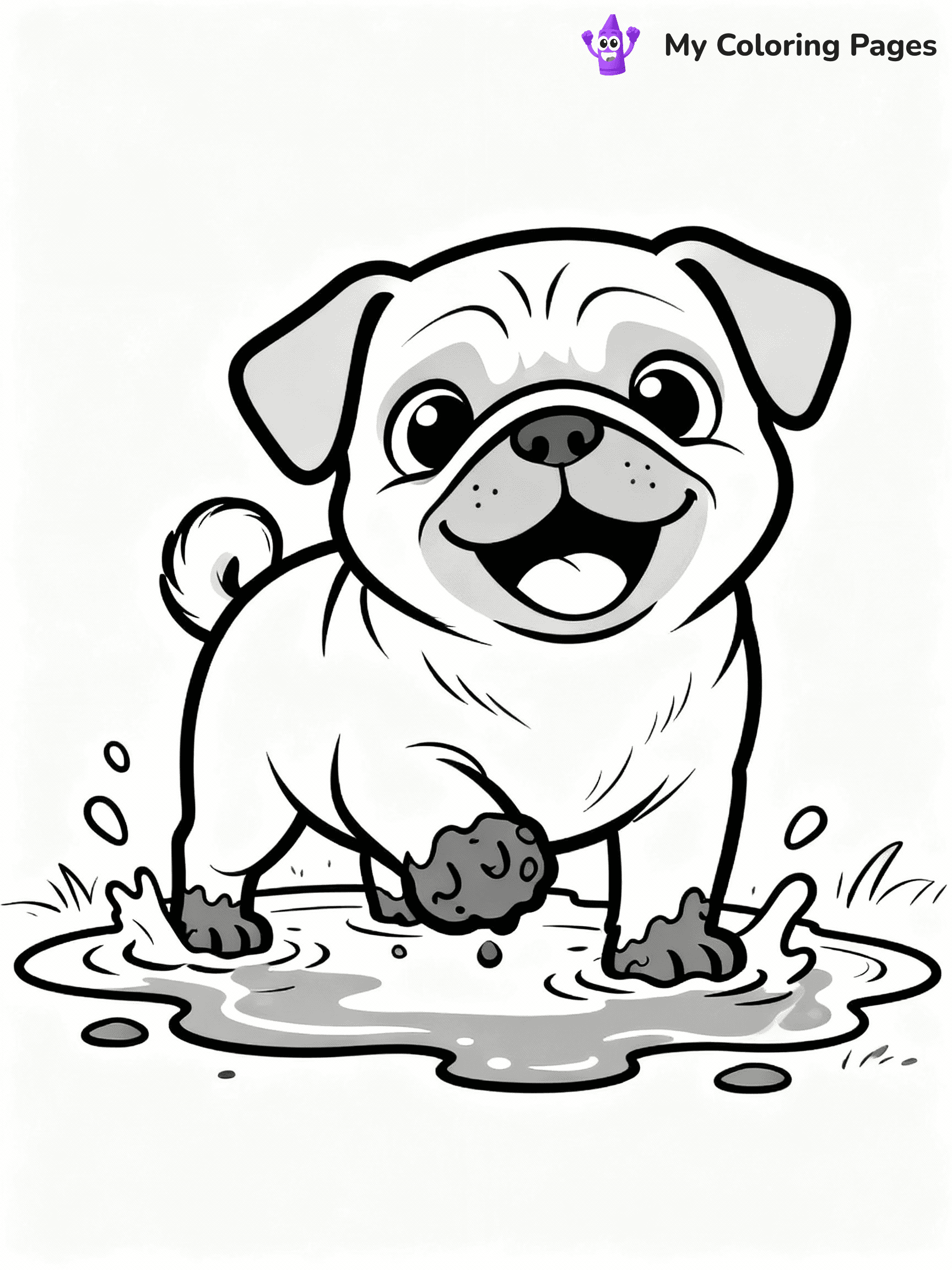 Pug Coloring Pages - 3