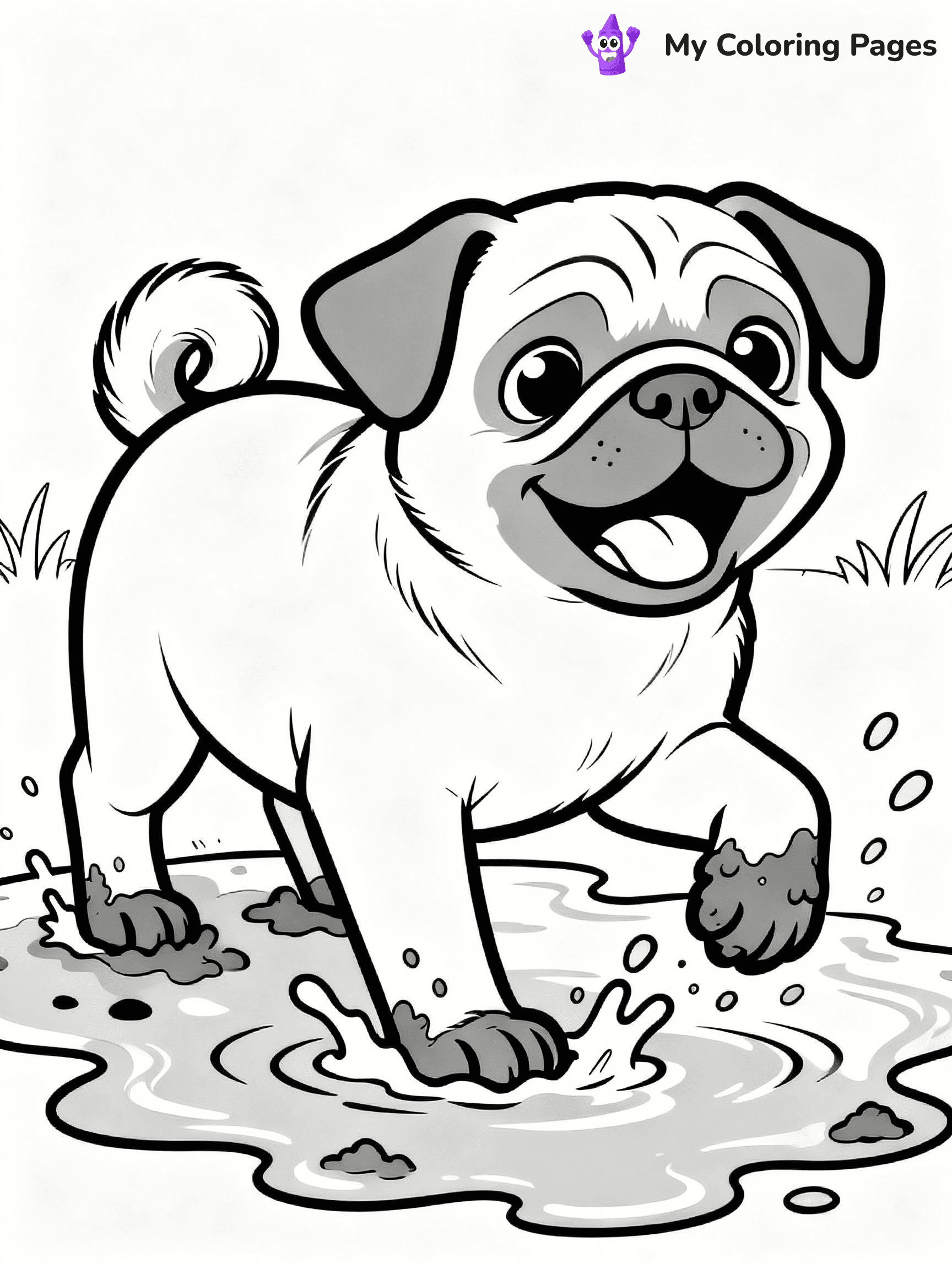 Pug Coloring Pages - 2