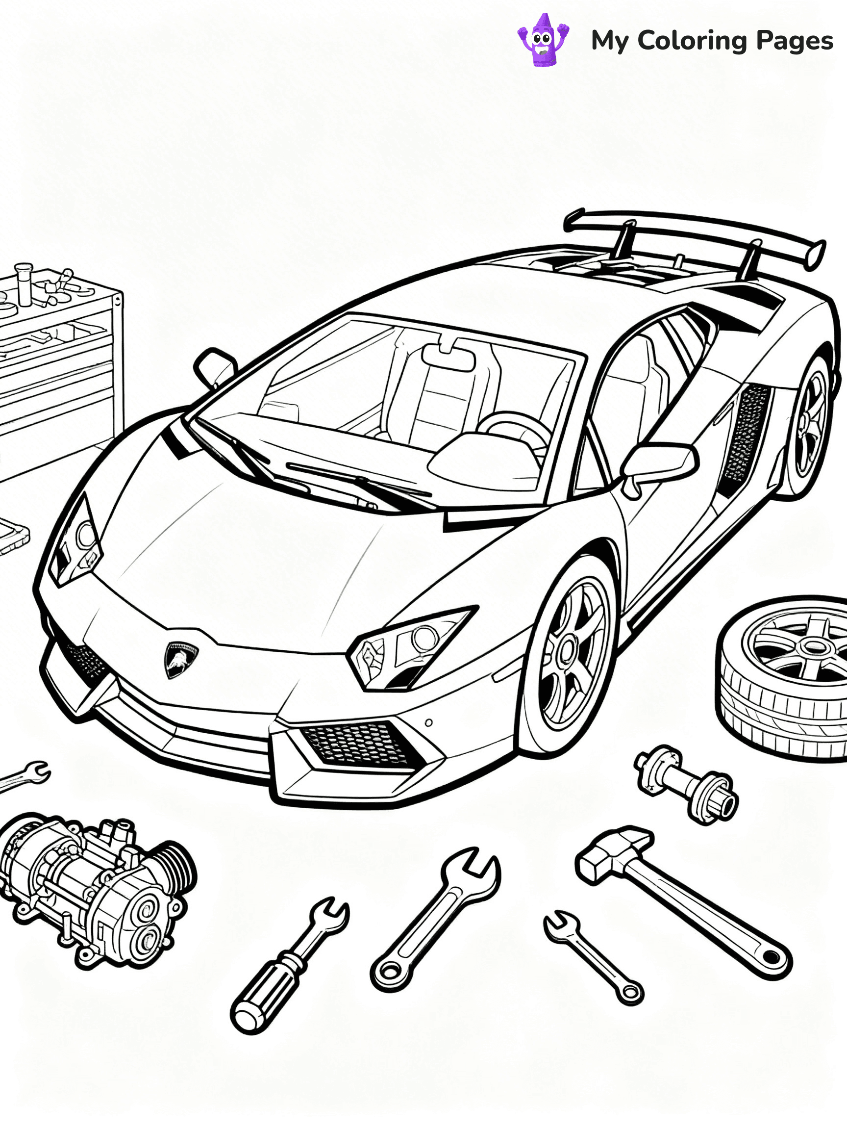 Cool Lamborghini Coloring Pages - 13