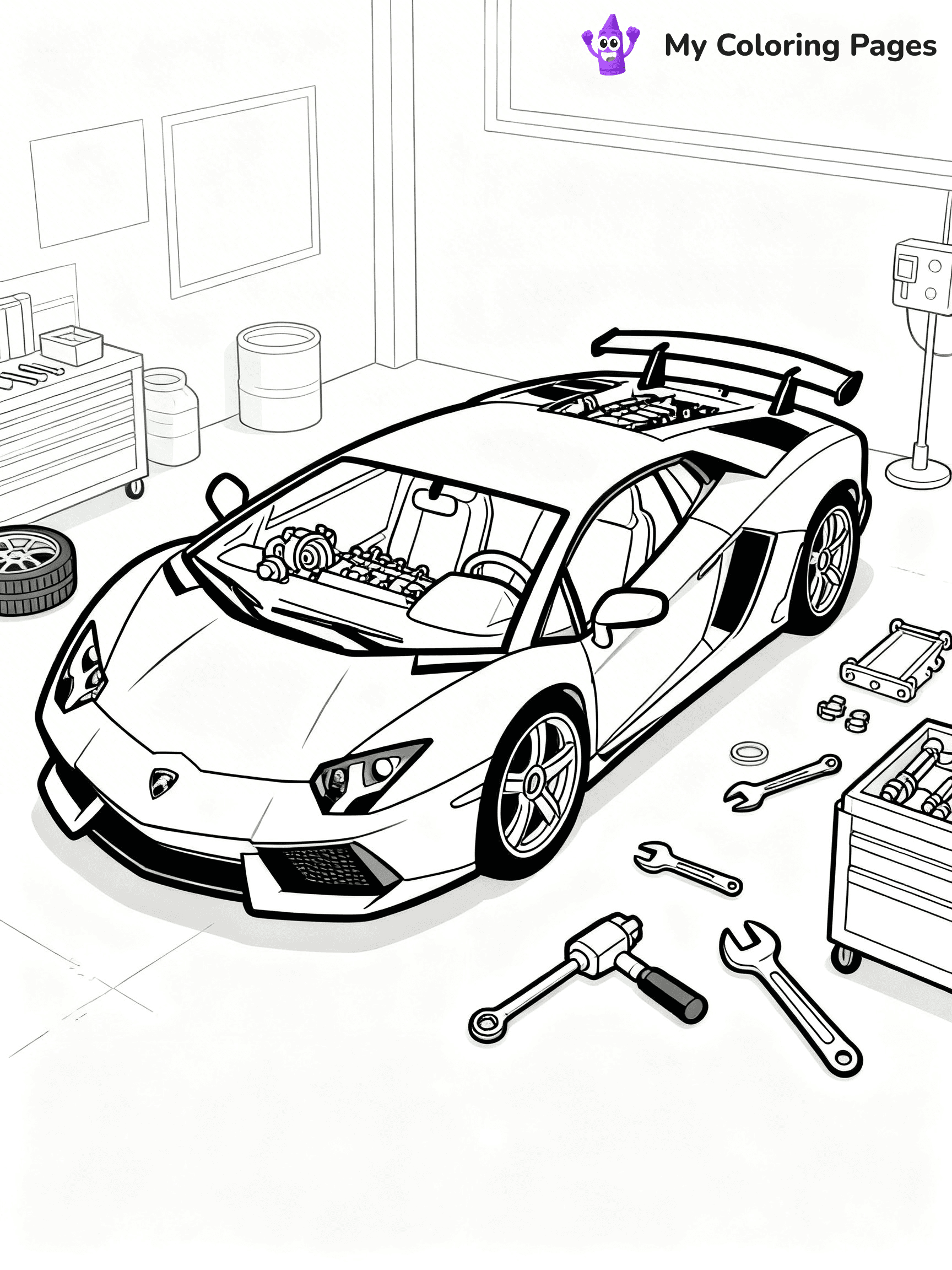 Cool Lamborghini Coloring Pages - 12