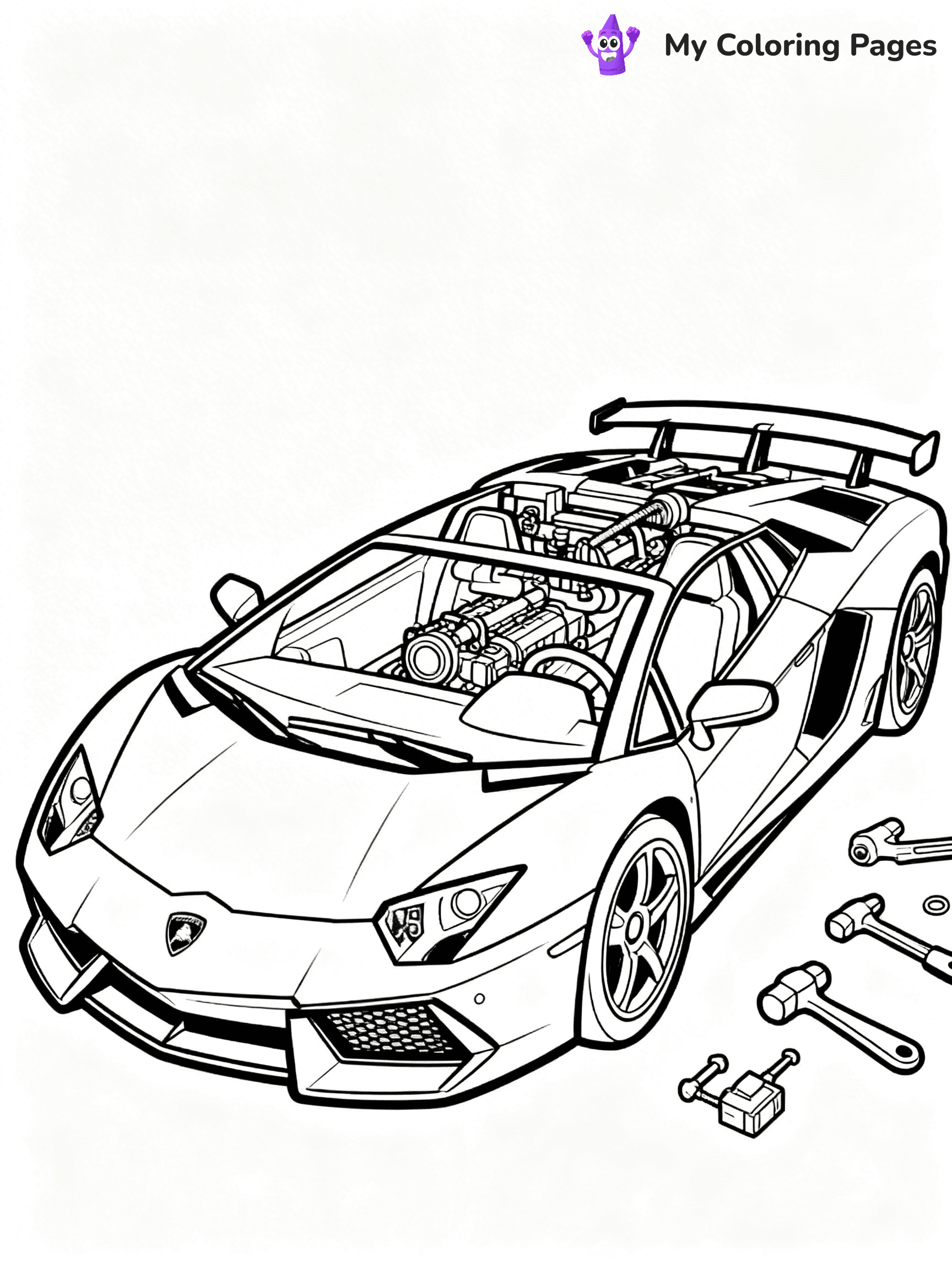 Cool Lamborghini Coloring Pages - 11