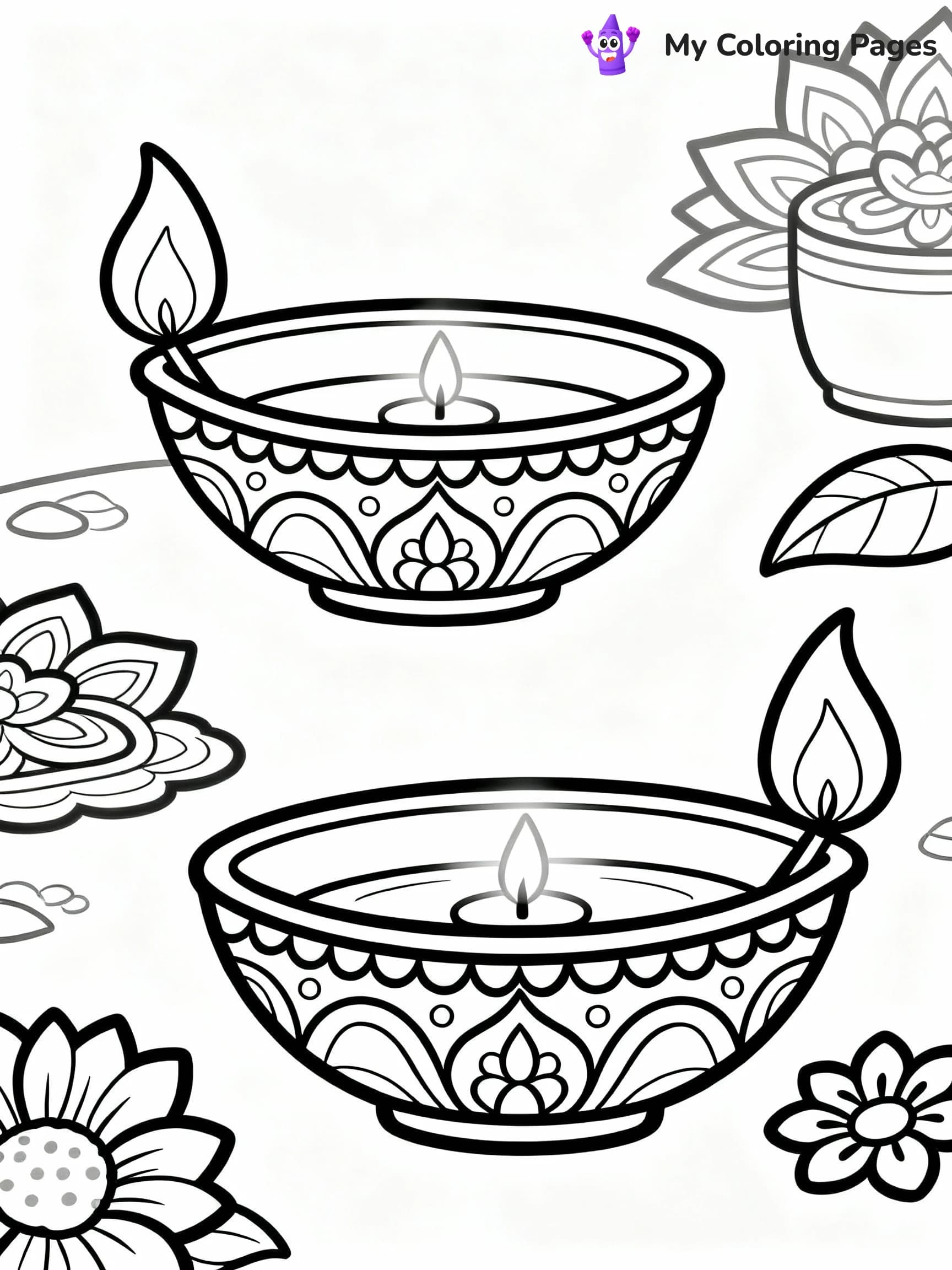 Diwali Coloring Pages - 24