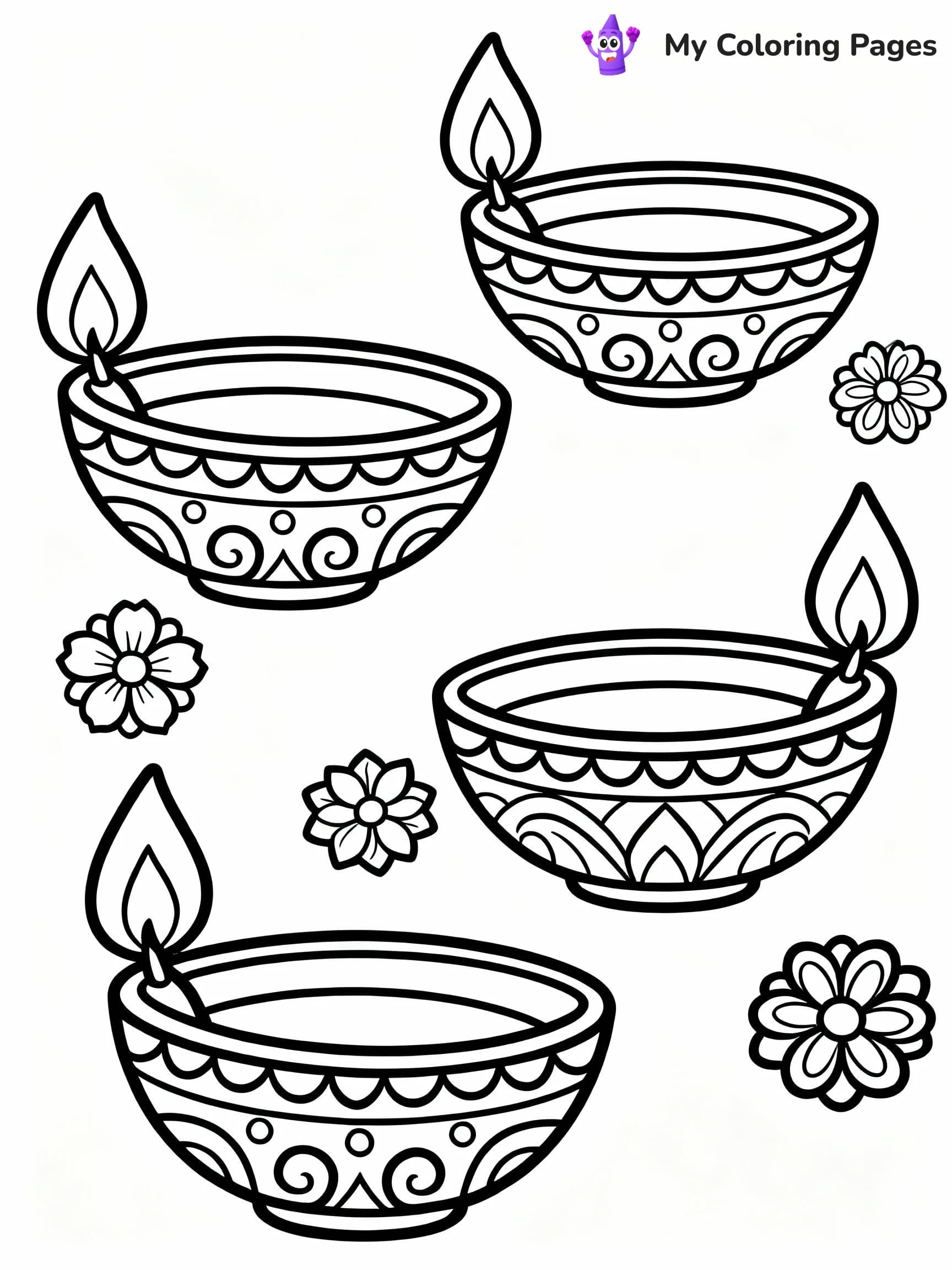 Diwali Coloring Pages - 22