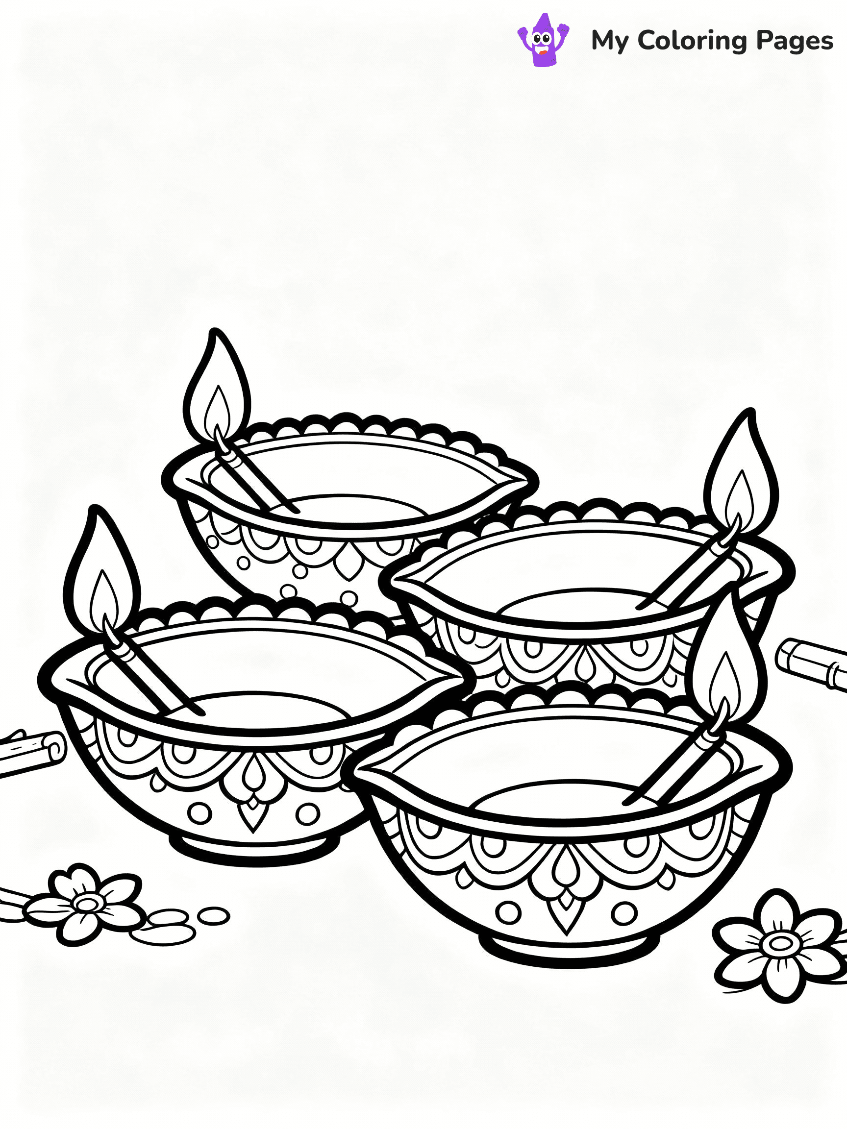 Diwali Coloring Pages - 20