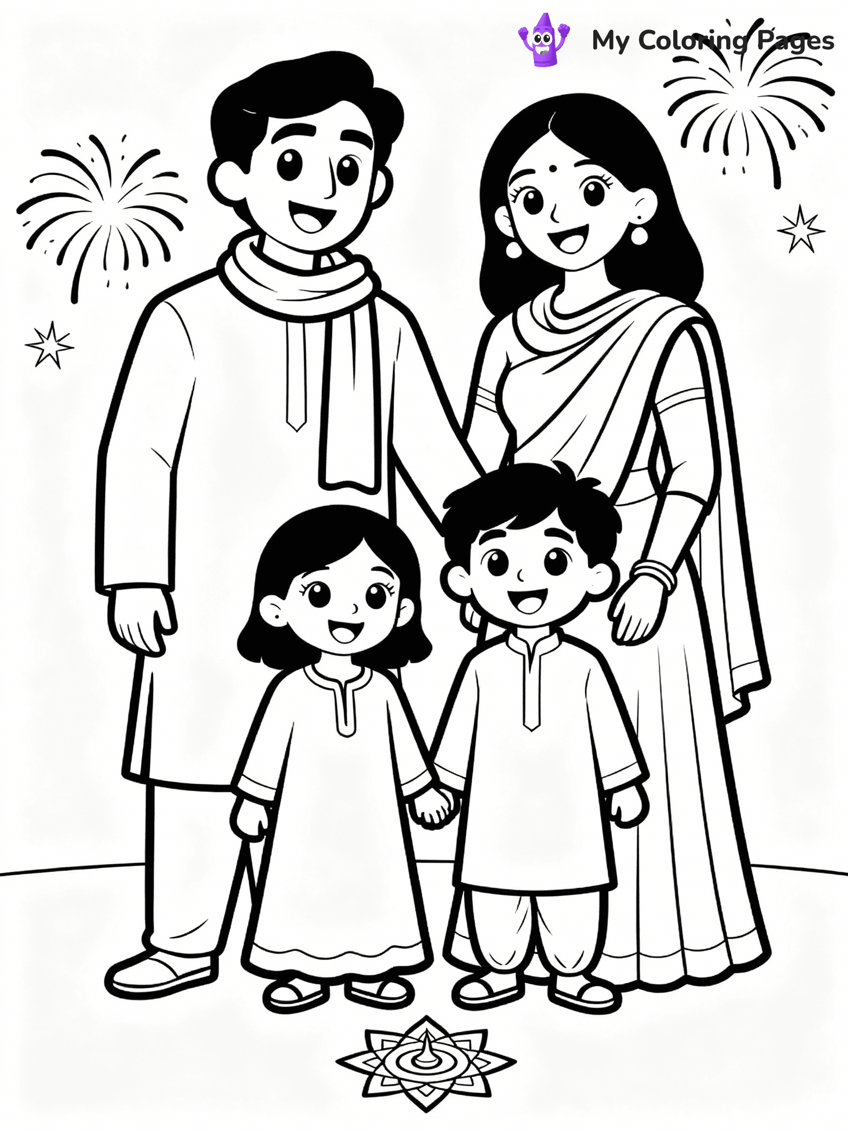 Diwali Coloring Pages - 6