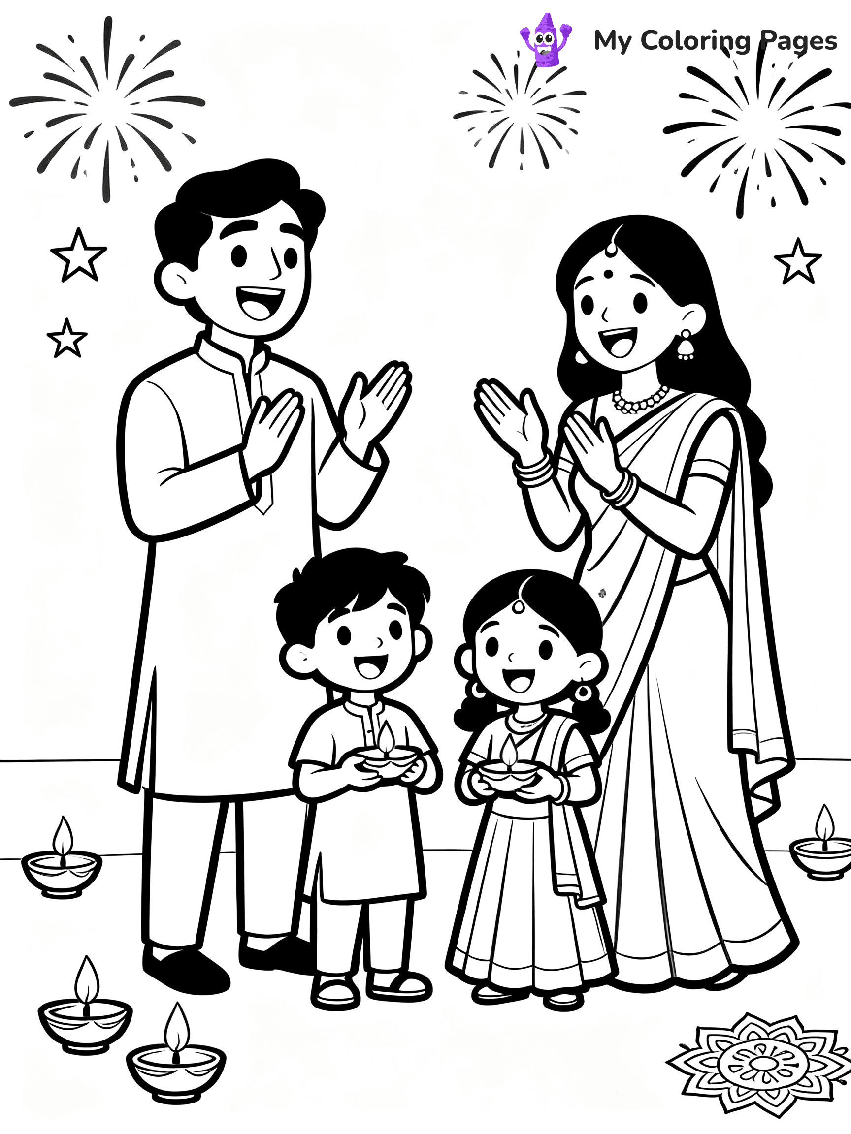 Diwali Coloring Pages - 3