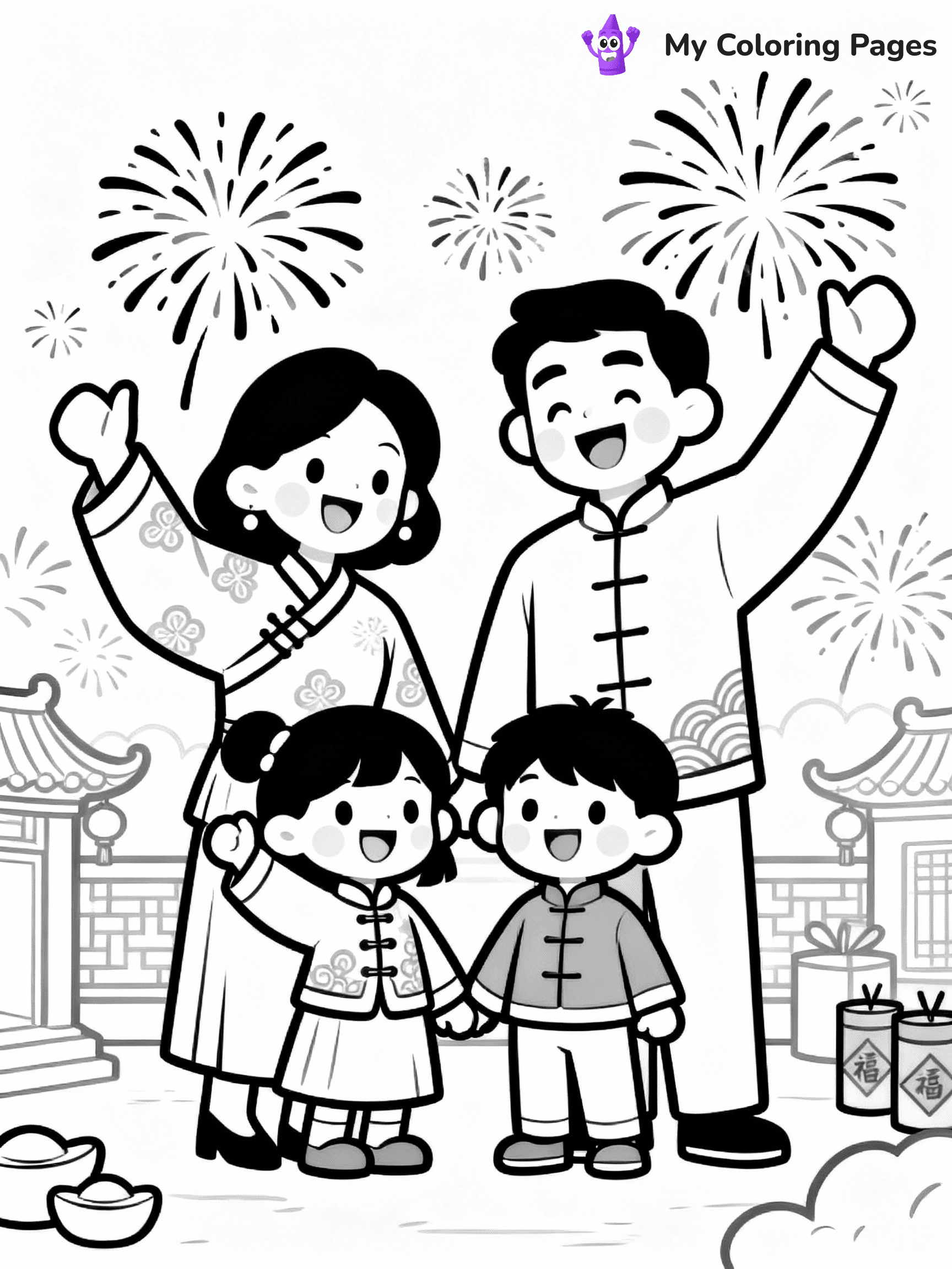 Diwali Coloring Pages - 1