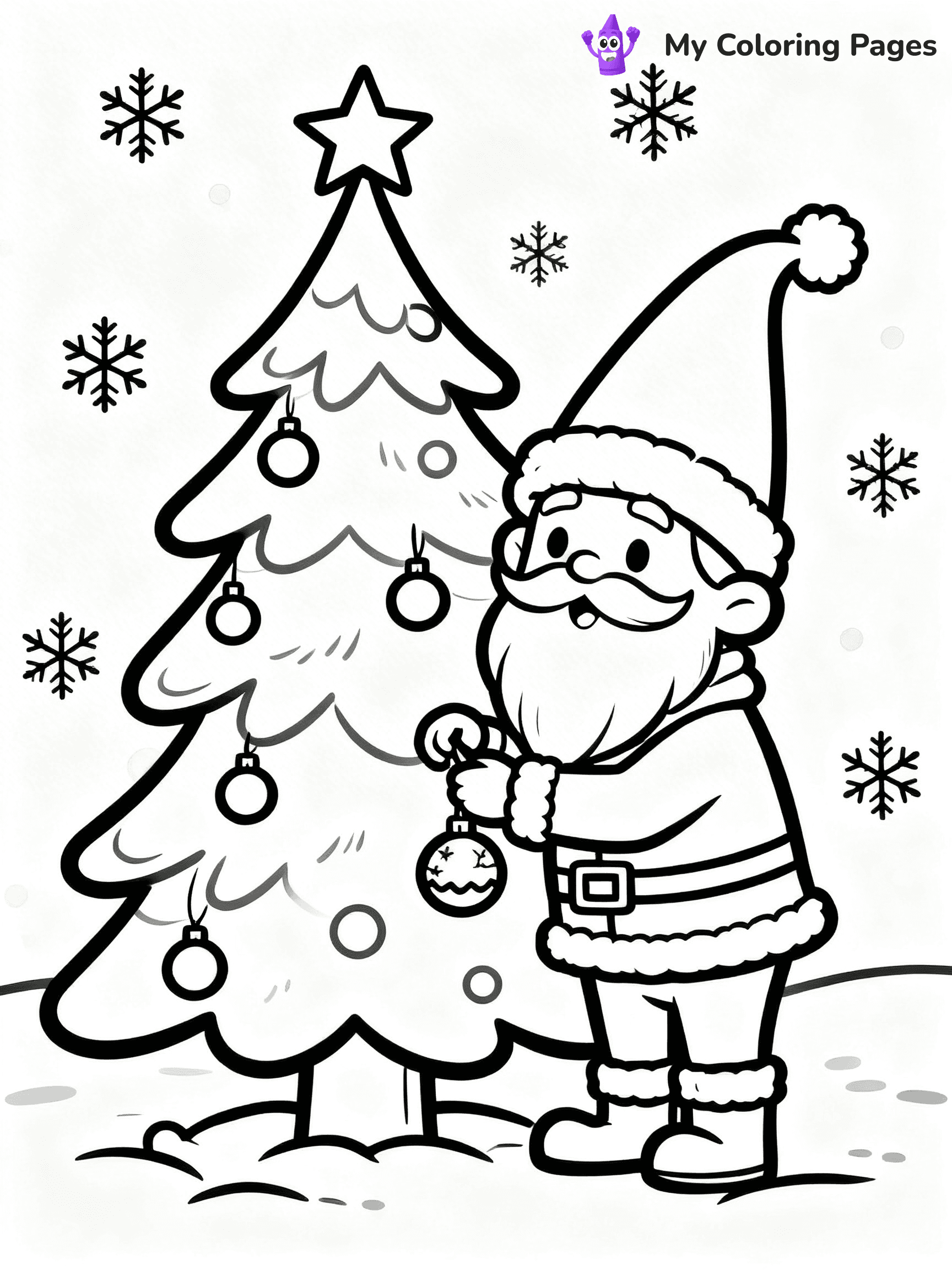 Christmas Gnome Coloring Pages - 109