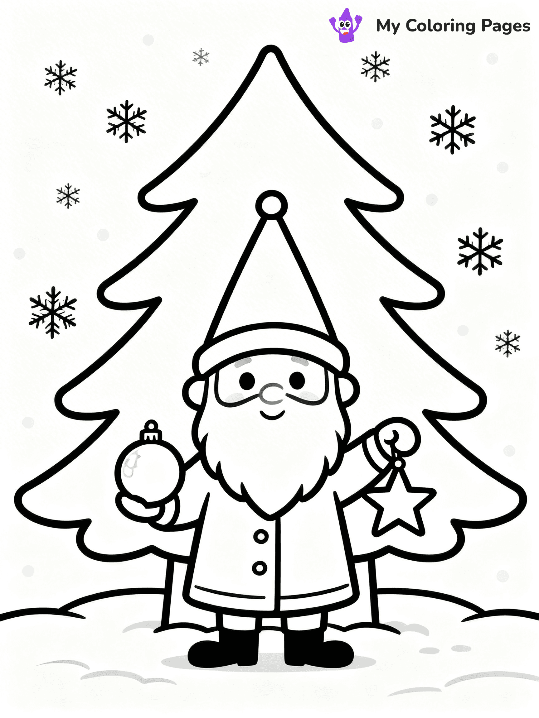 Christmas Gnome Coloring Pages - 103