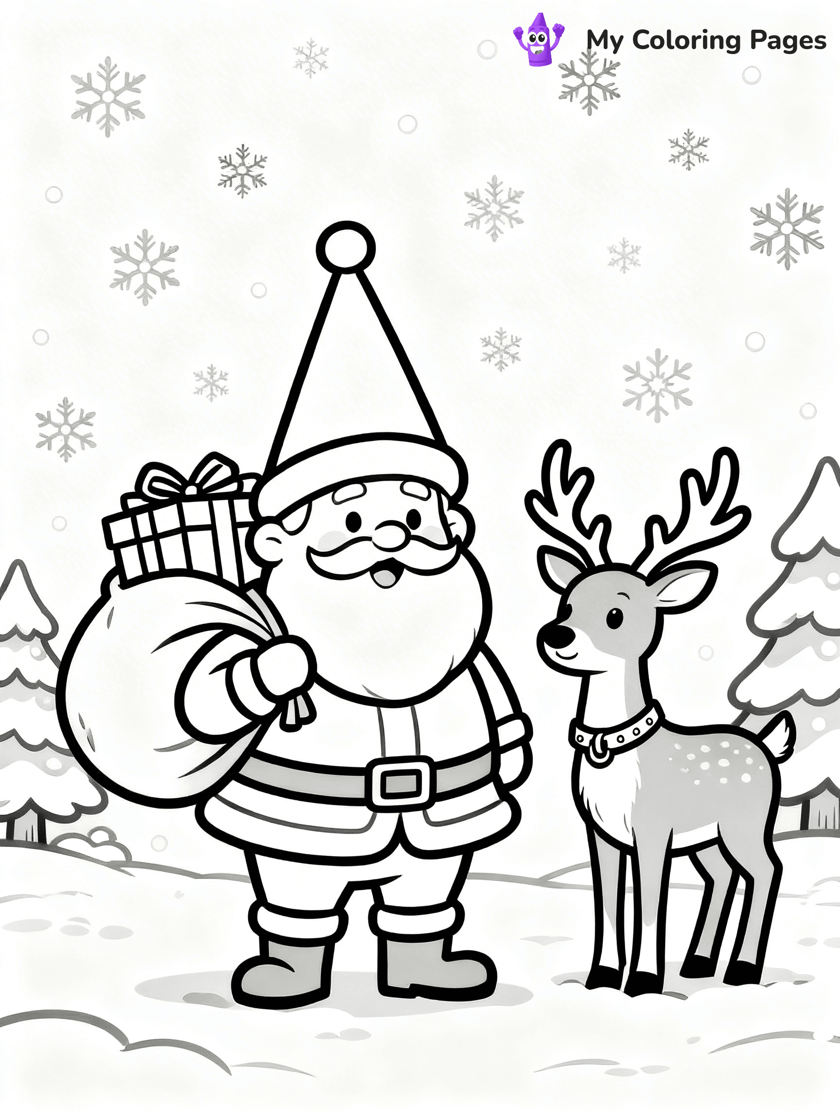Christmas Gnome Coloring Pages - 101