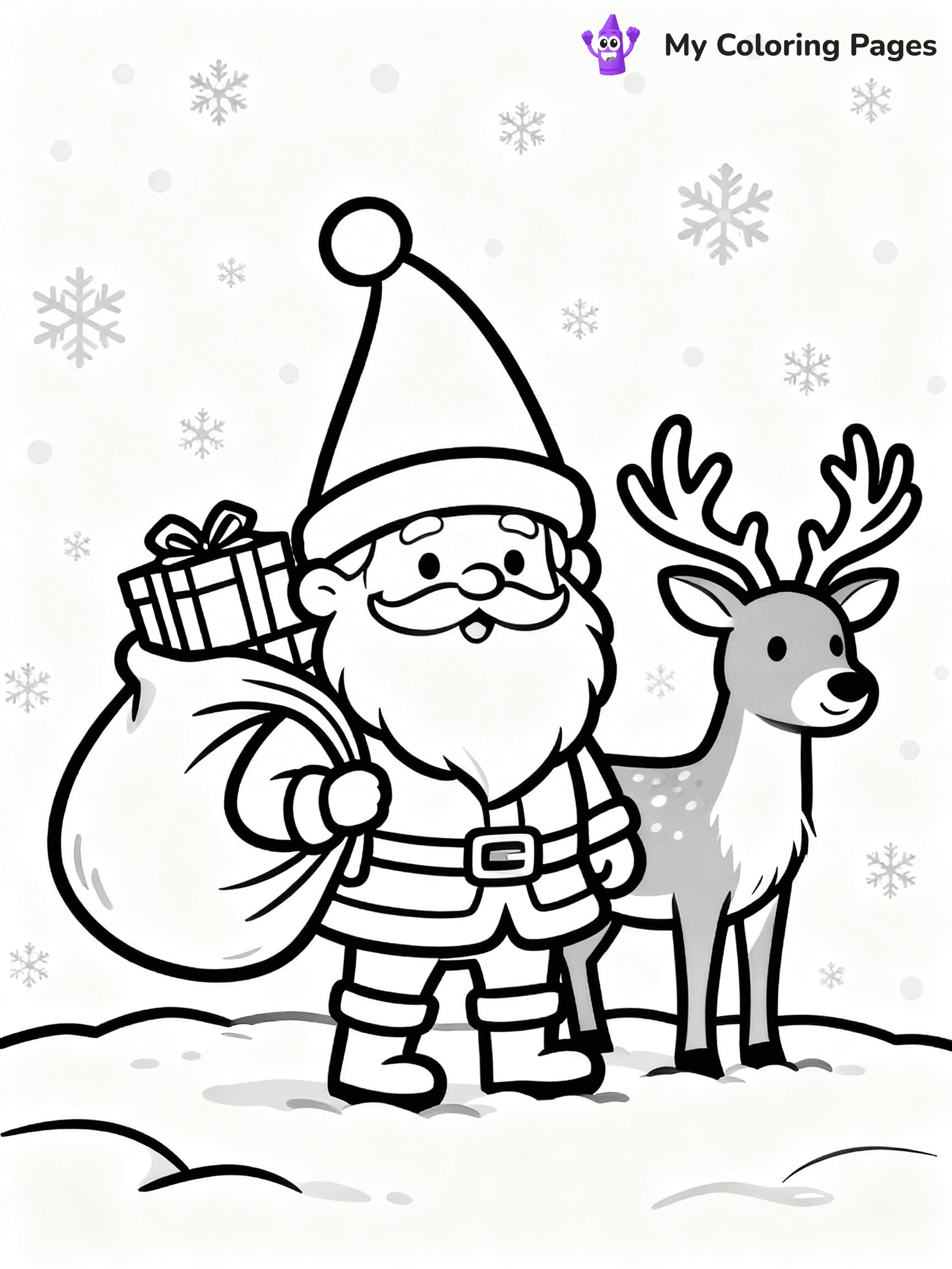 Christmas Gnome Coloring Pages - 100
