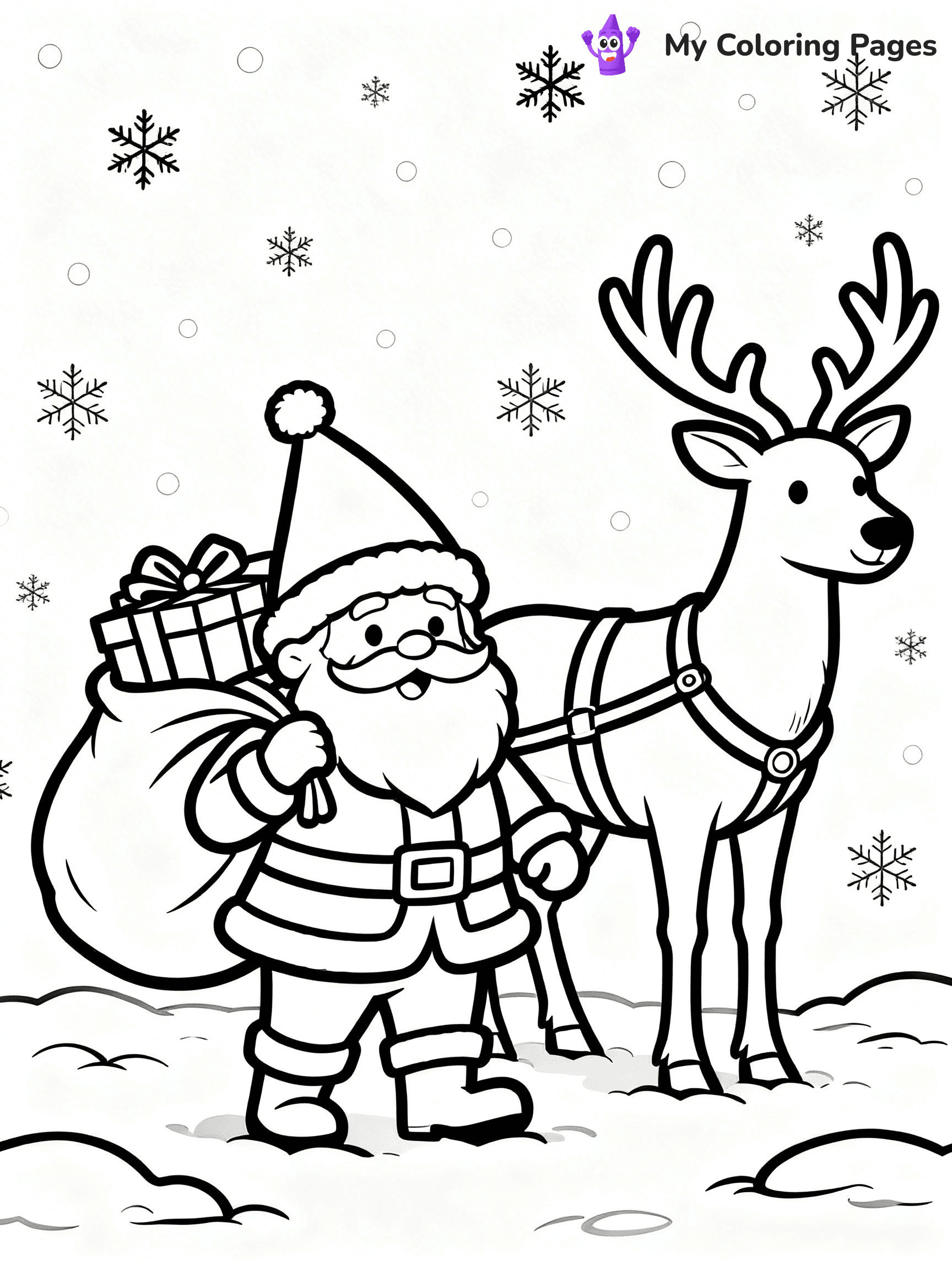 Christmas Gnome Coloring Pages - 99