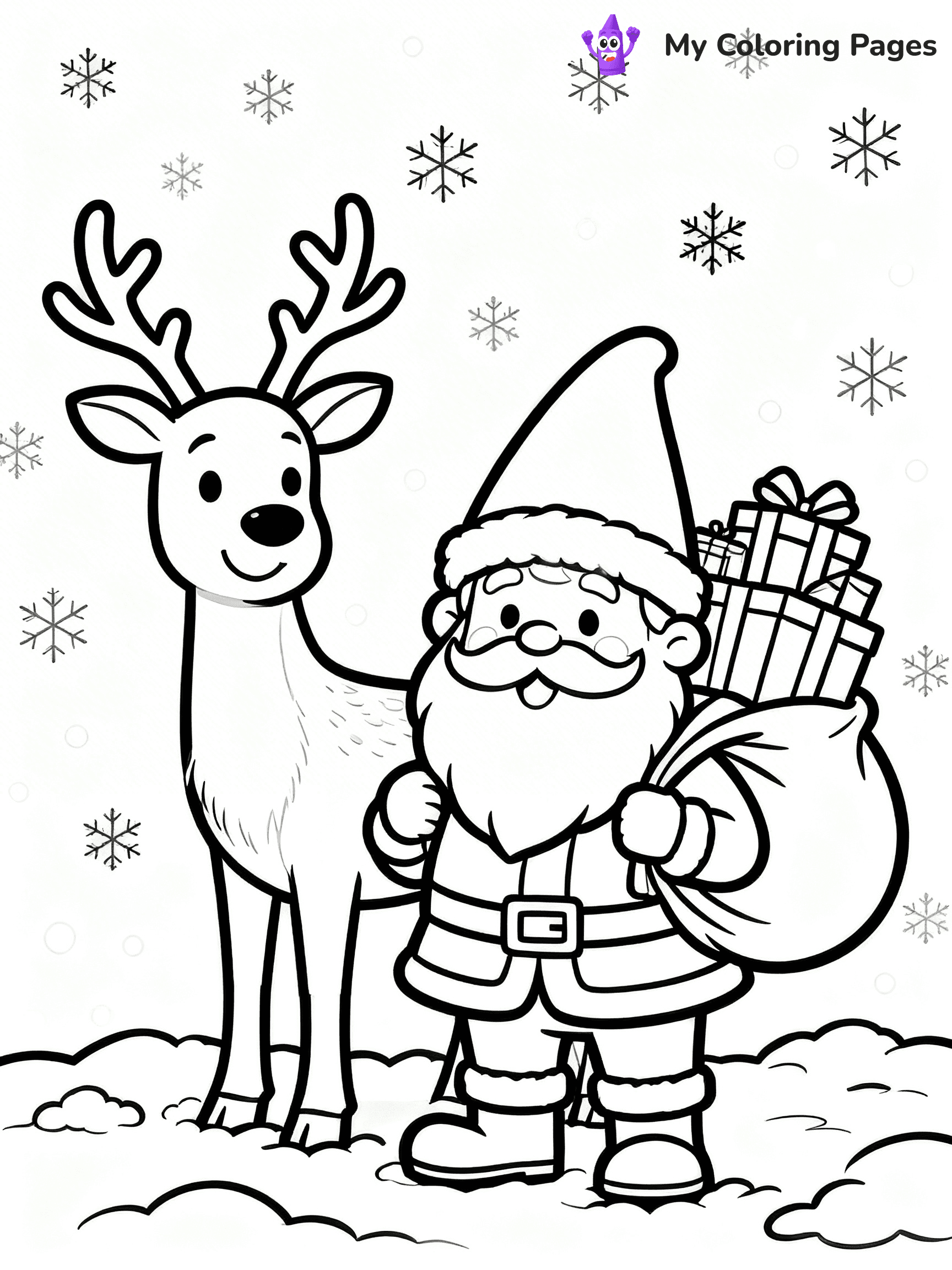 Christmas Gnome Coloring Pages - 96