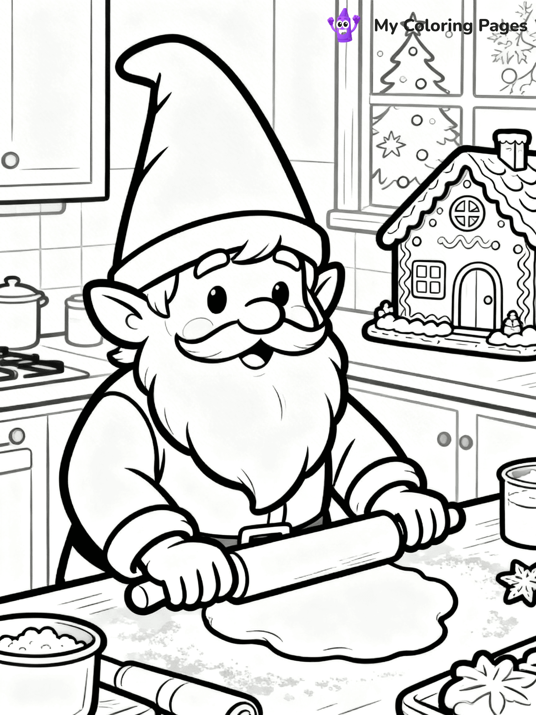 Christmas Gnome Coloring Pages - 95