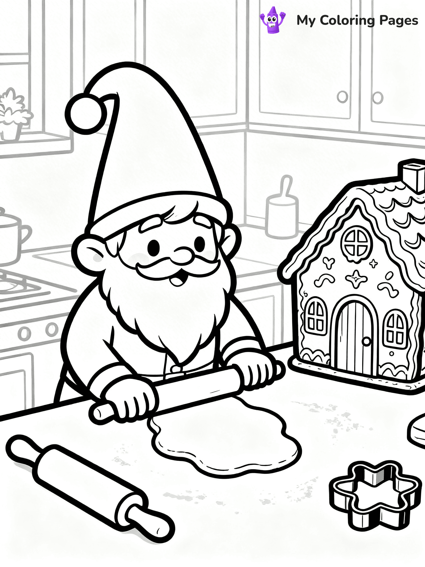 Christmas Gnome Coloring Pages - 93
