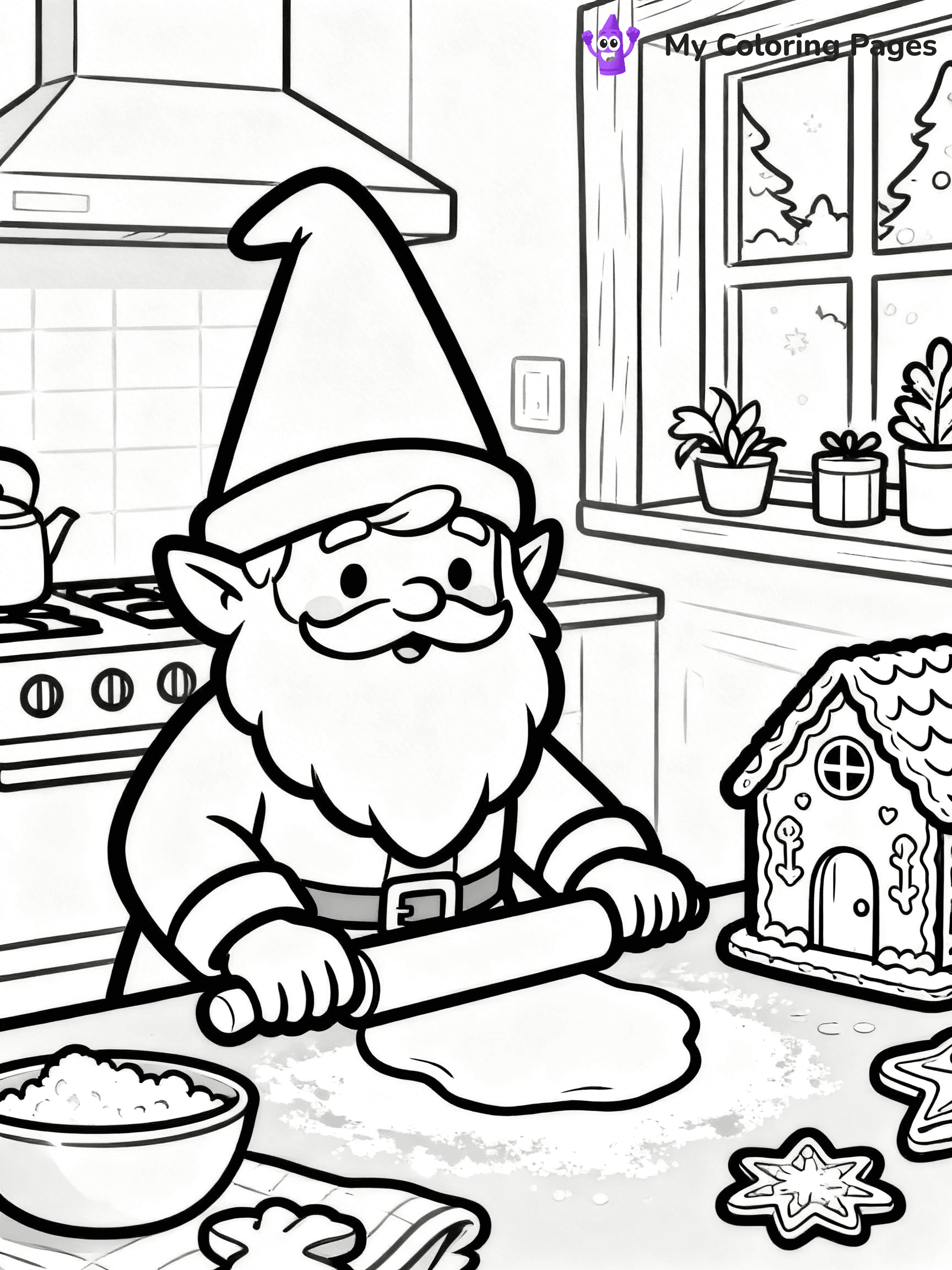 Christmas Gnome Coloring Pages - 92