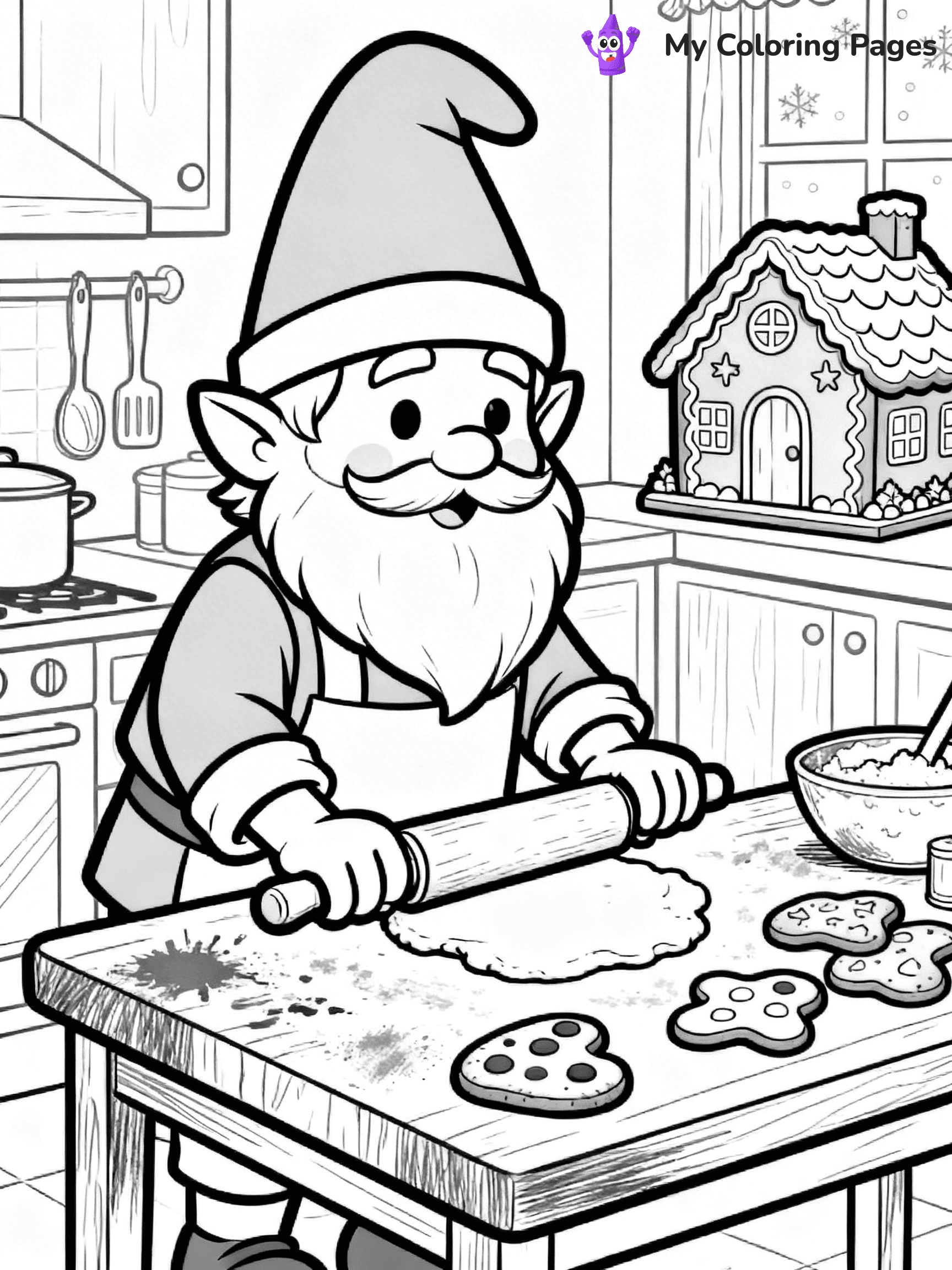 Christmas Gnome Coloring Pages - 90