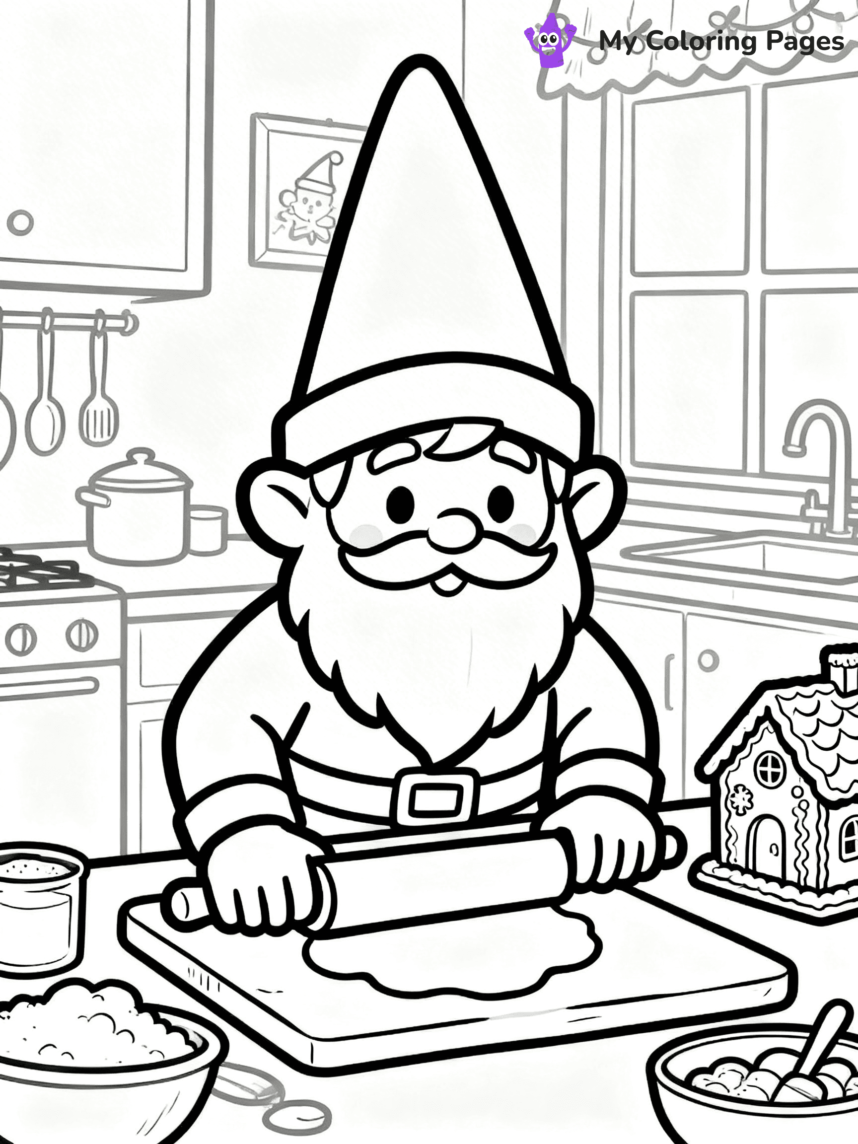 Christmas Gnome Coloring Pages - 89
