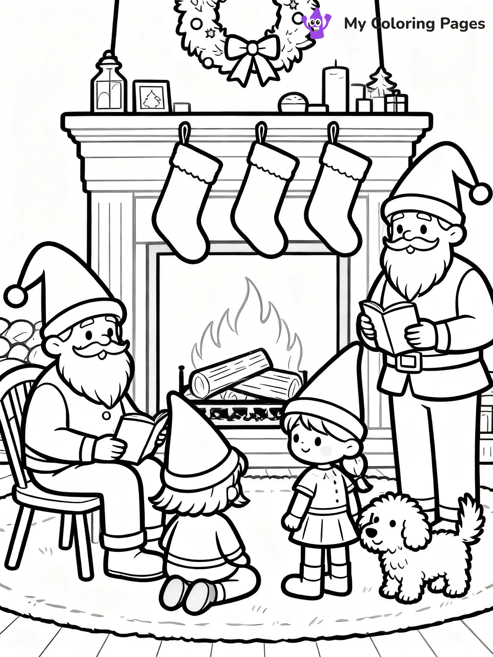 Christmas Gnome Coloring Pages - 87