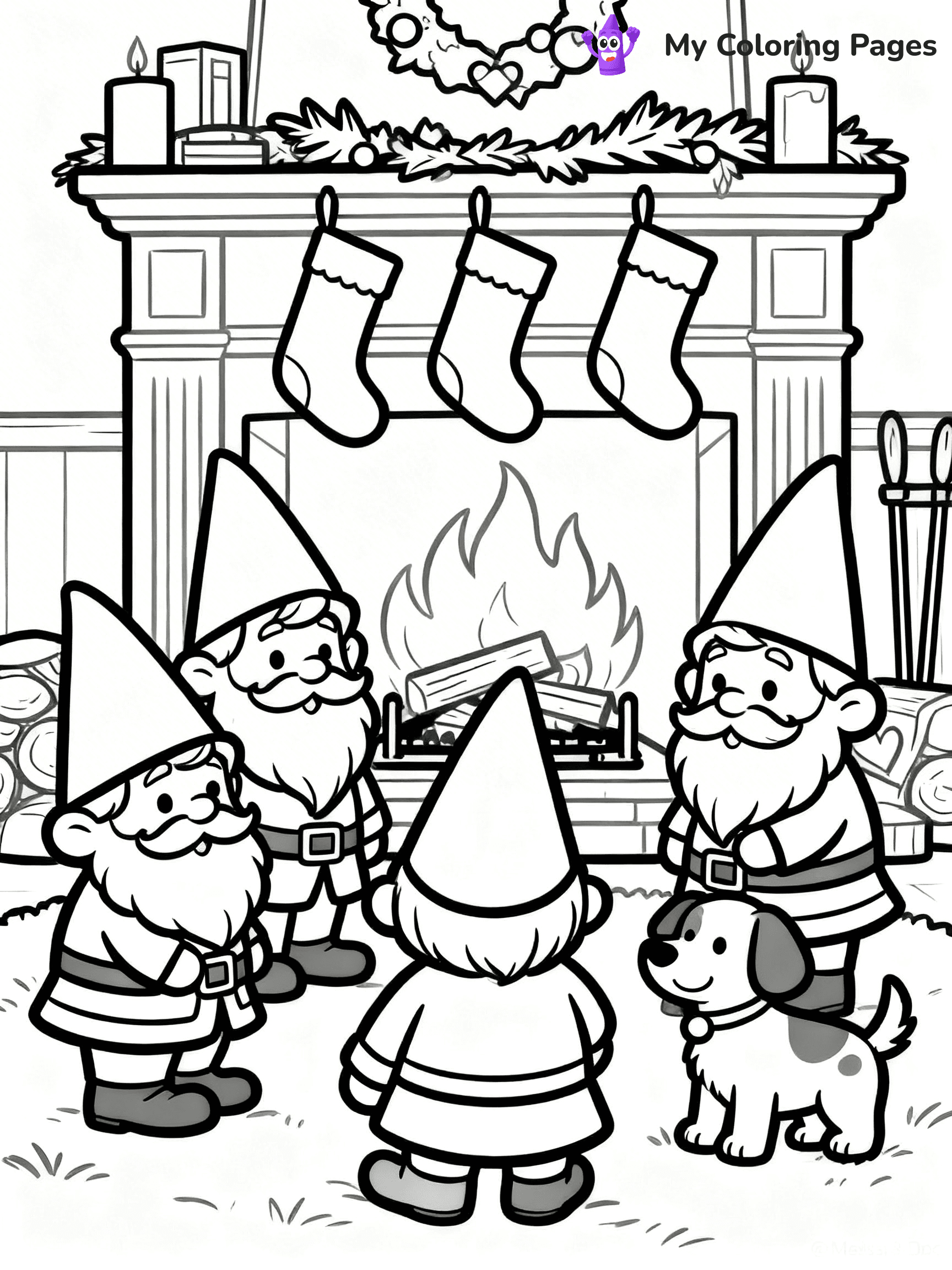 Christmas Gnome Coloring Pages - 85
