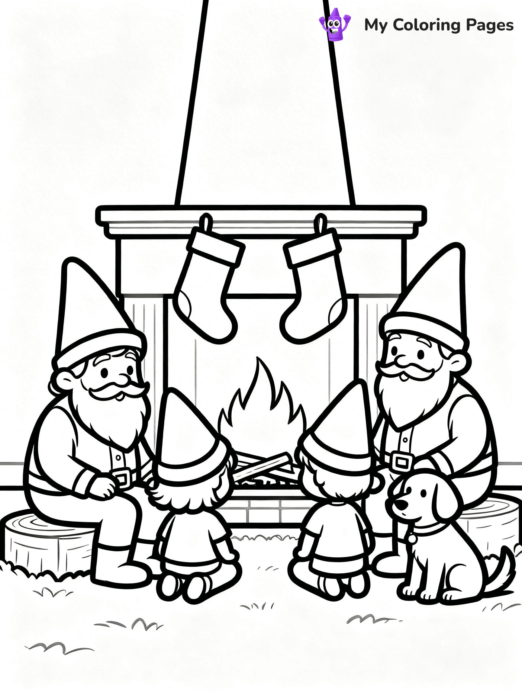 Christmas Gnome Coloring Pages - 84
