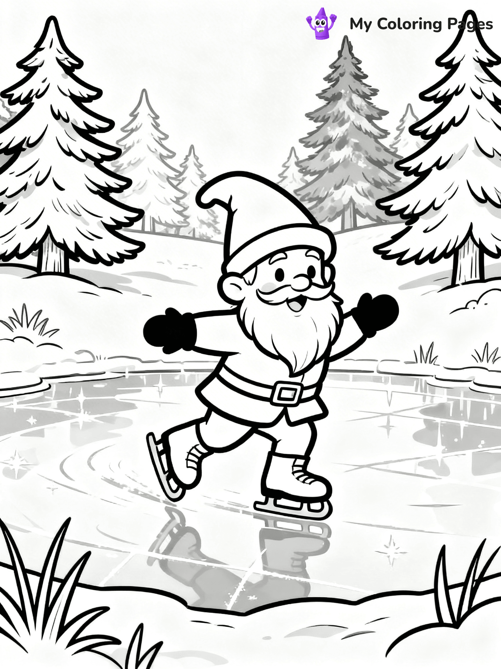 Christmas Gnome Coloring Pages - 81