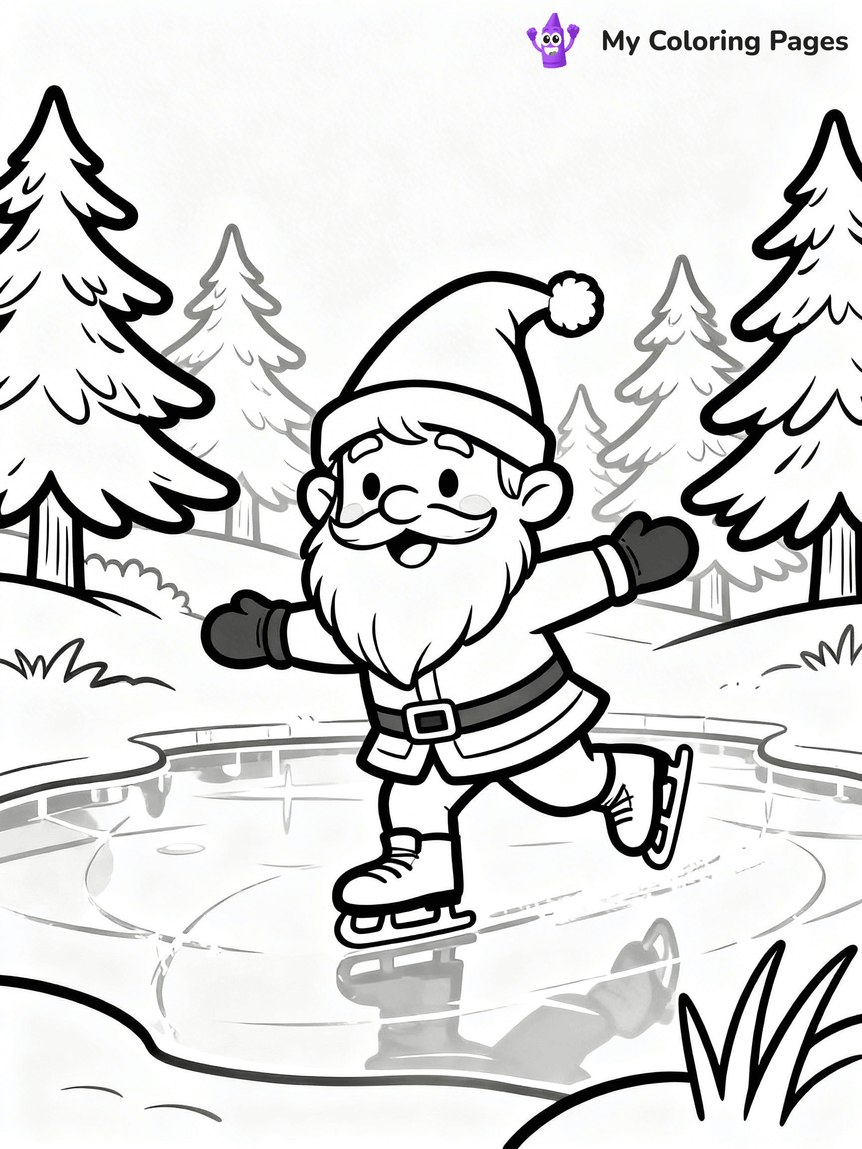 Christmas Gnome Coloring Pages - 80