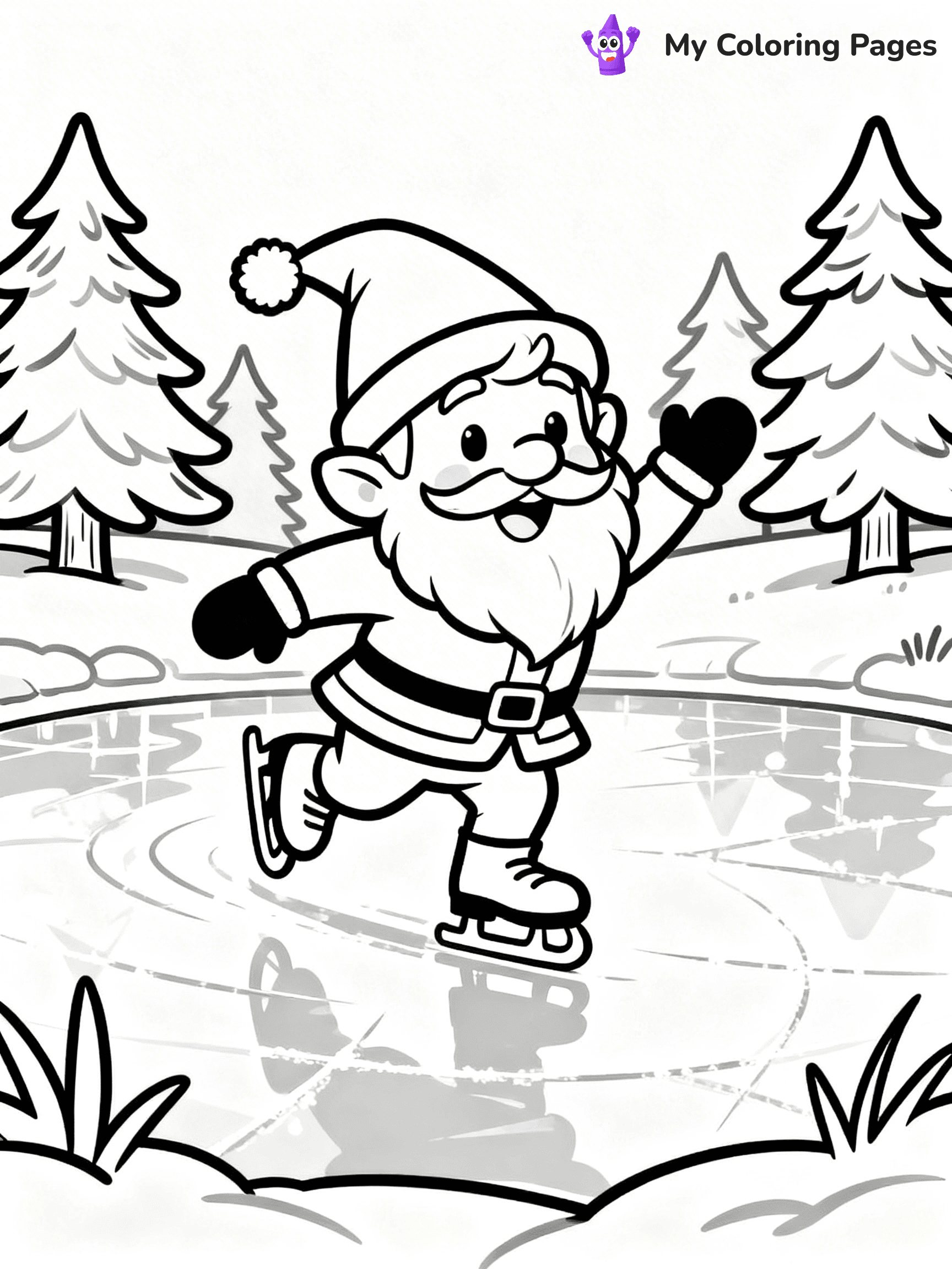Christmas Gnome Coloring Pages - 79