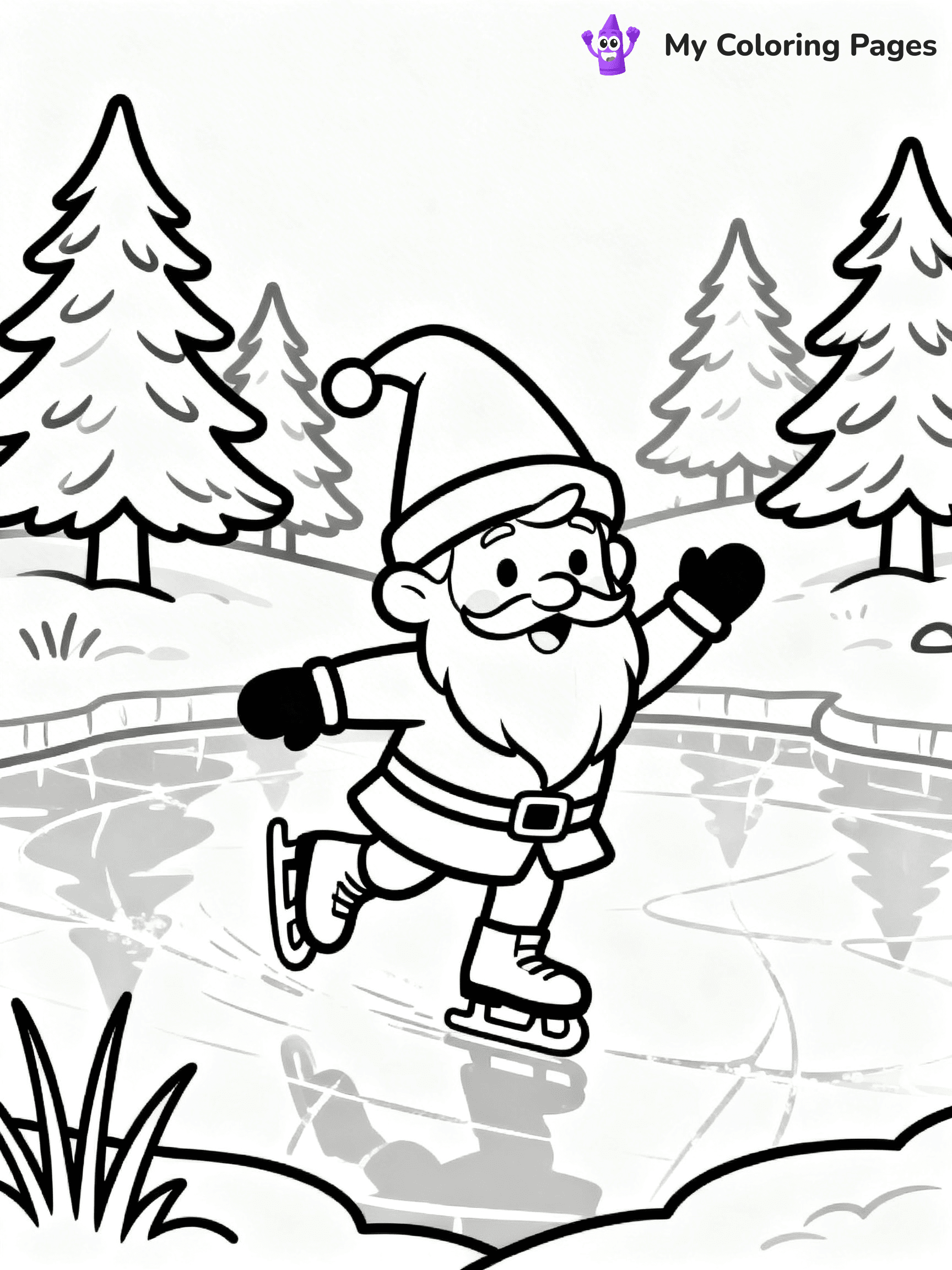 Christmas Gnome Coloring Pages - 78