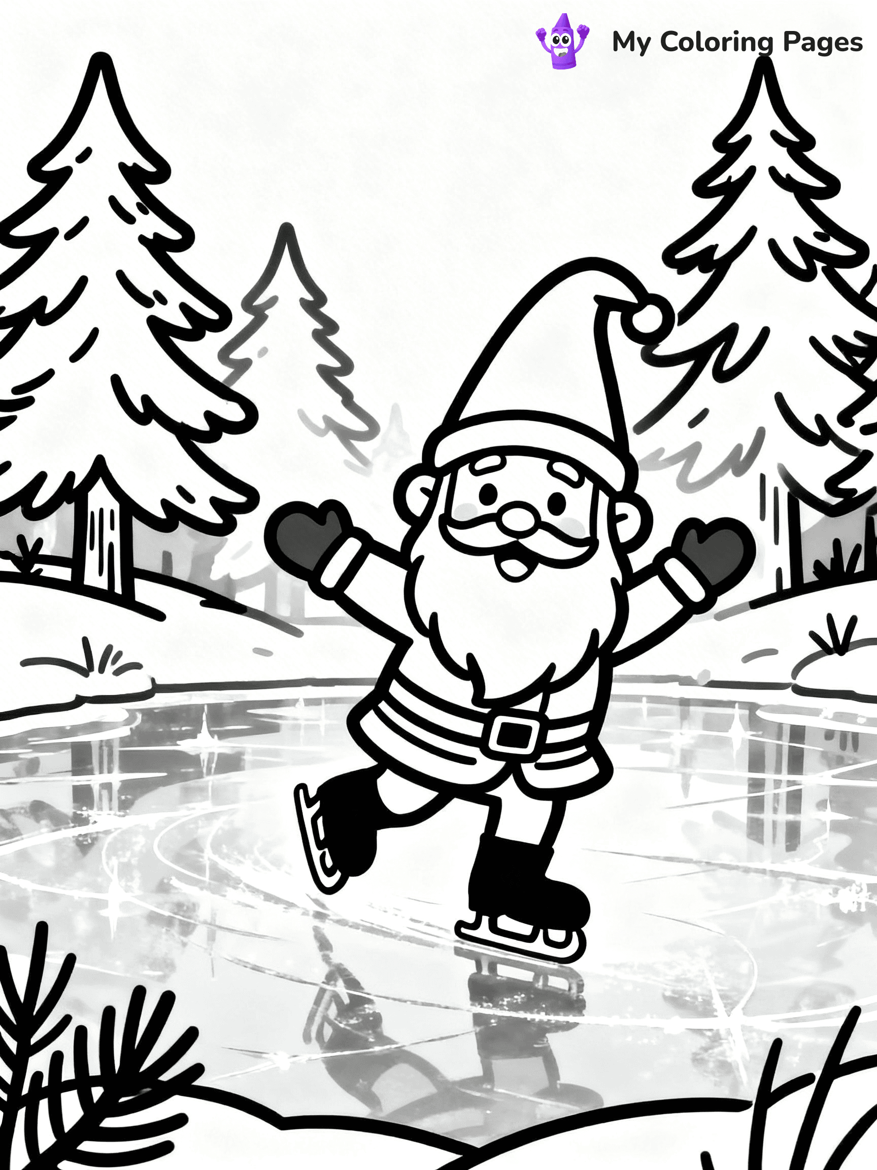 Christmas Gnome Coloring Pages - 77