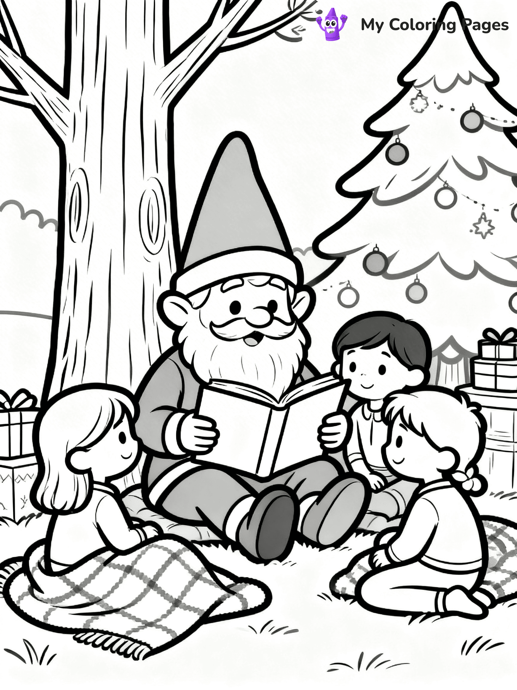 Christmas Gnome Coloring Pages - 72