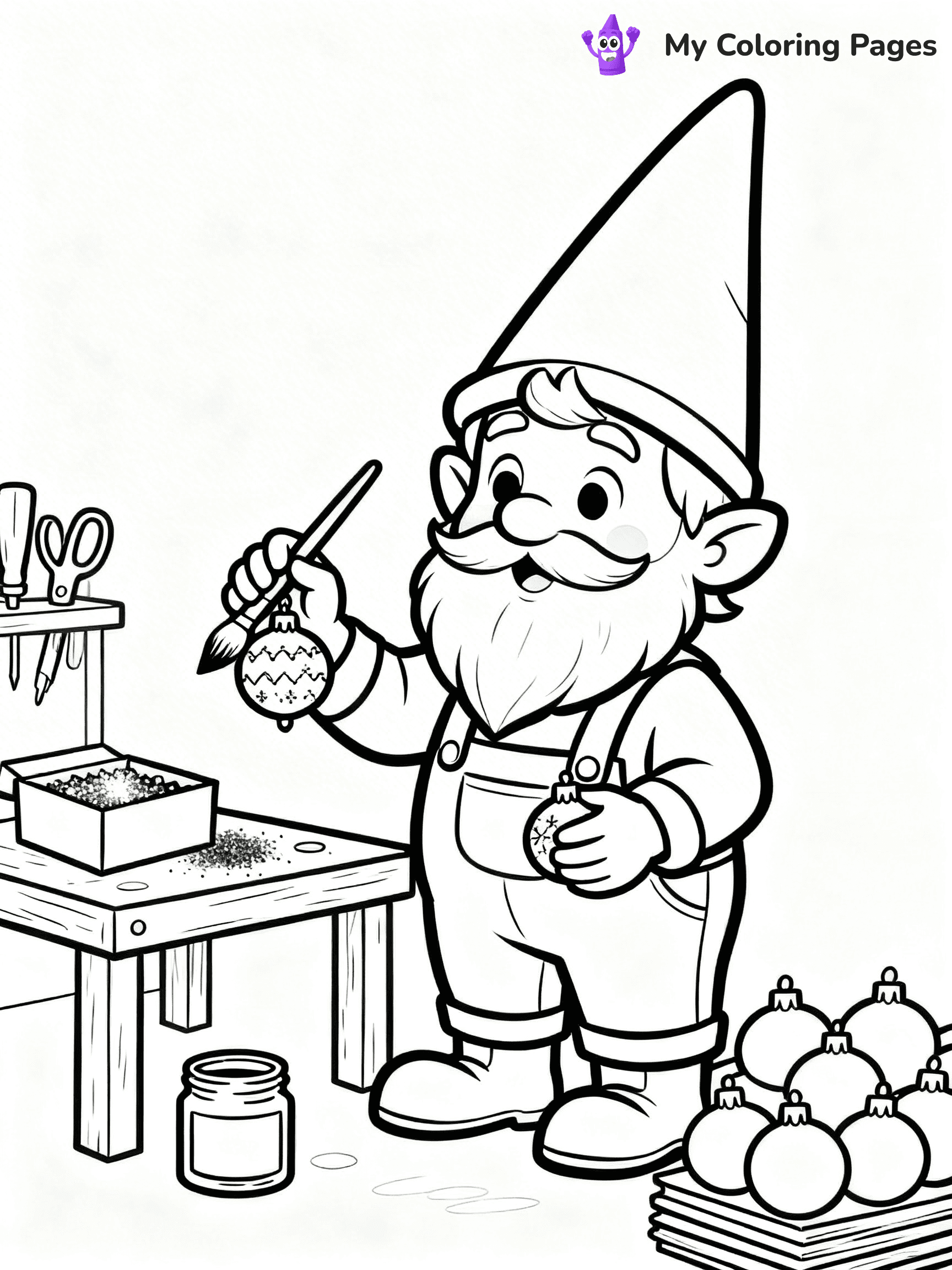 Christmas Gnome Coloring Pages - 68