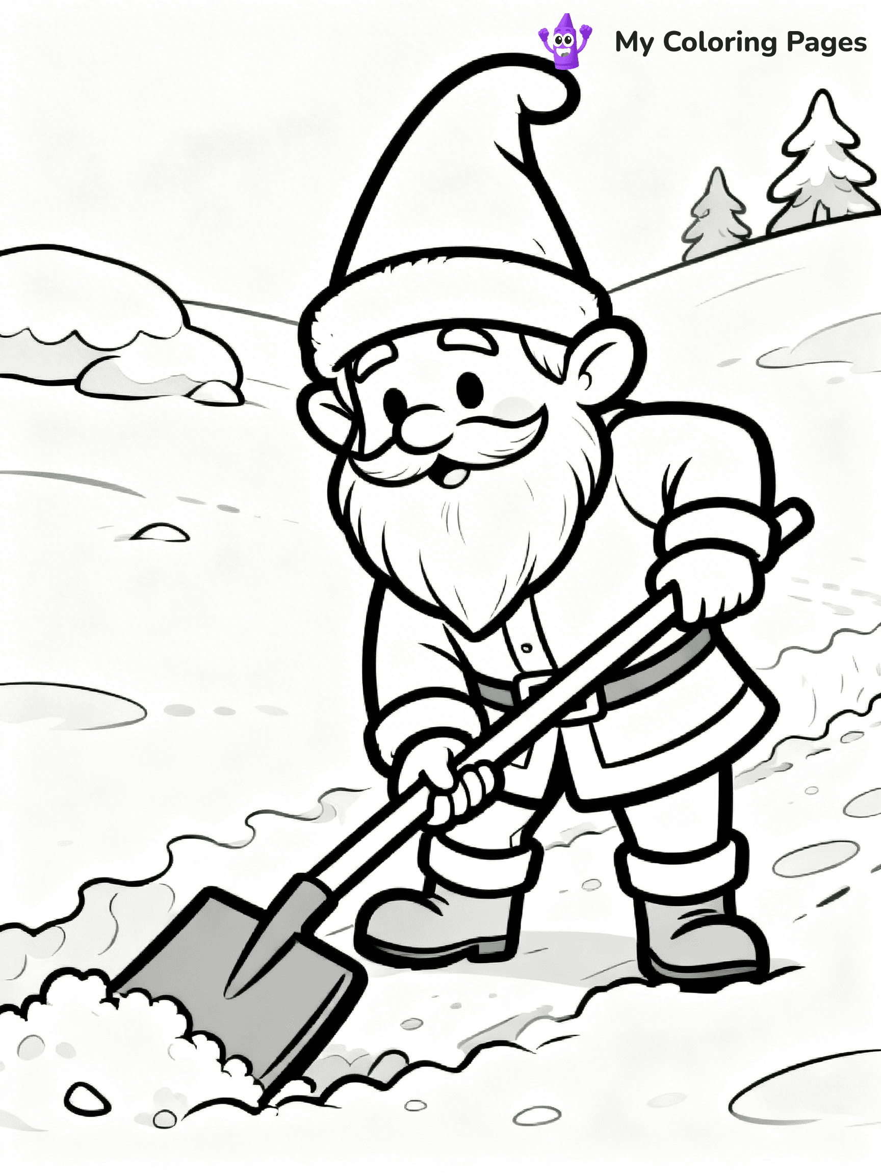 Christmas Gnome Coloring Pages - 63