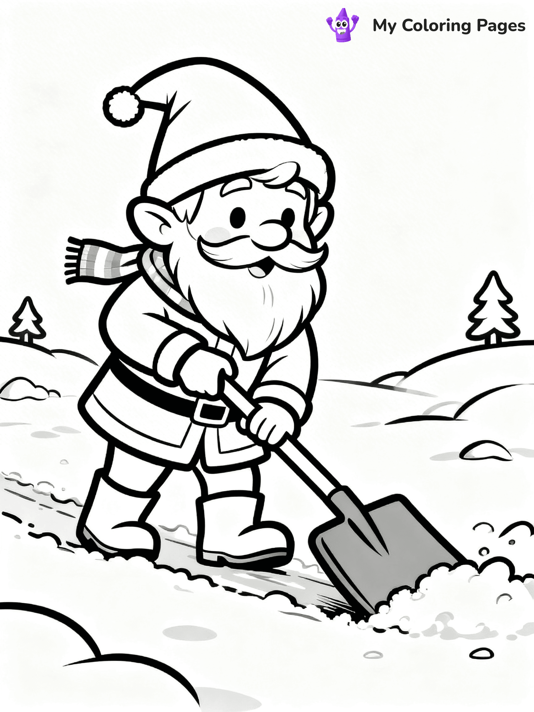 Christmas Gnome Coloring Pages - 62